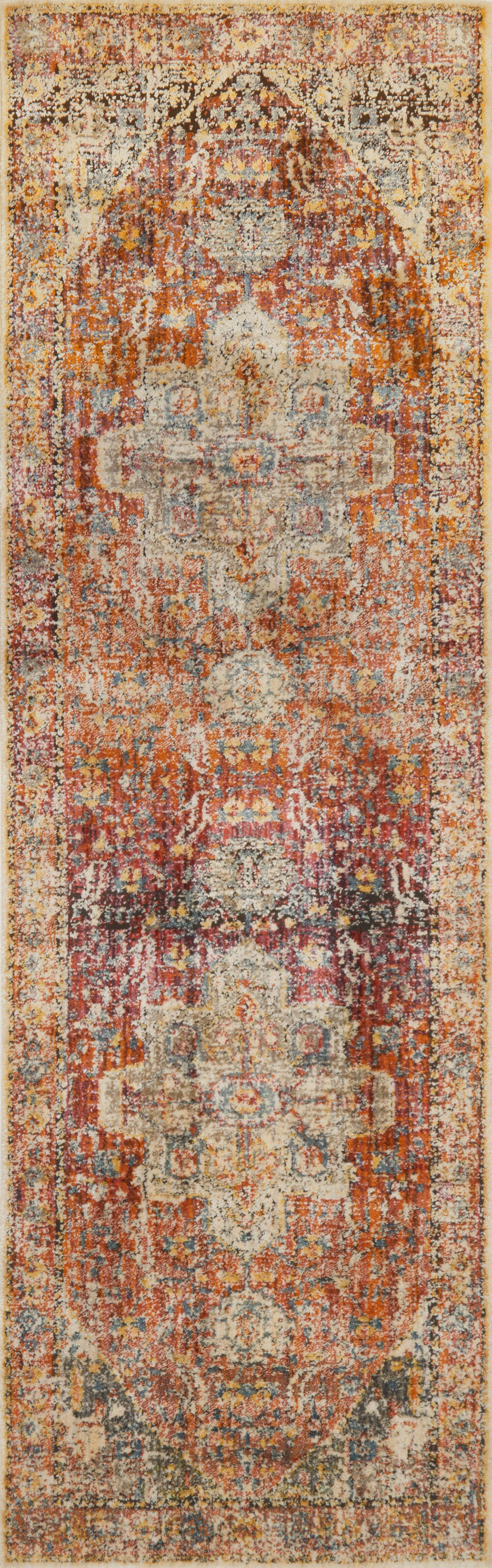 Loloi Javari JV-08 Berry / Sunrise Area Rug