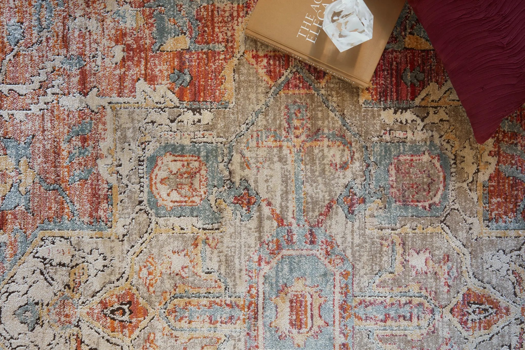 Javari JV-08 Berry / Sunrise Area Rug by Loloi