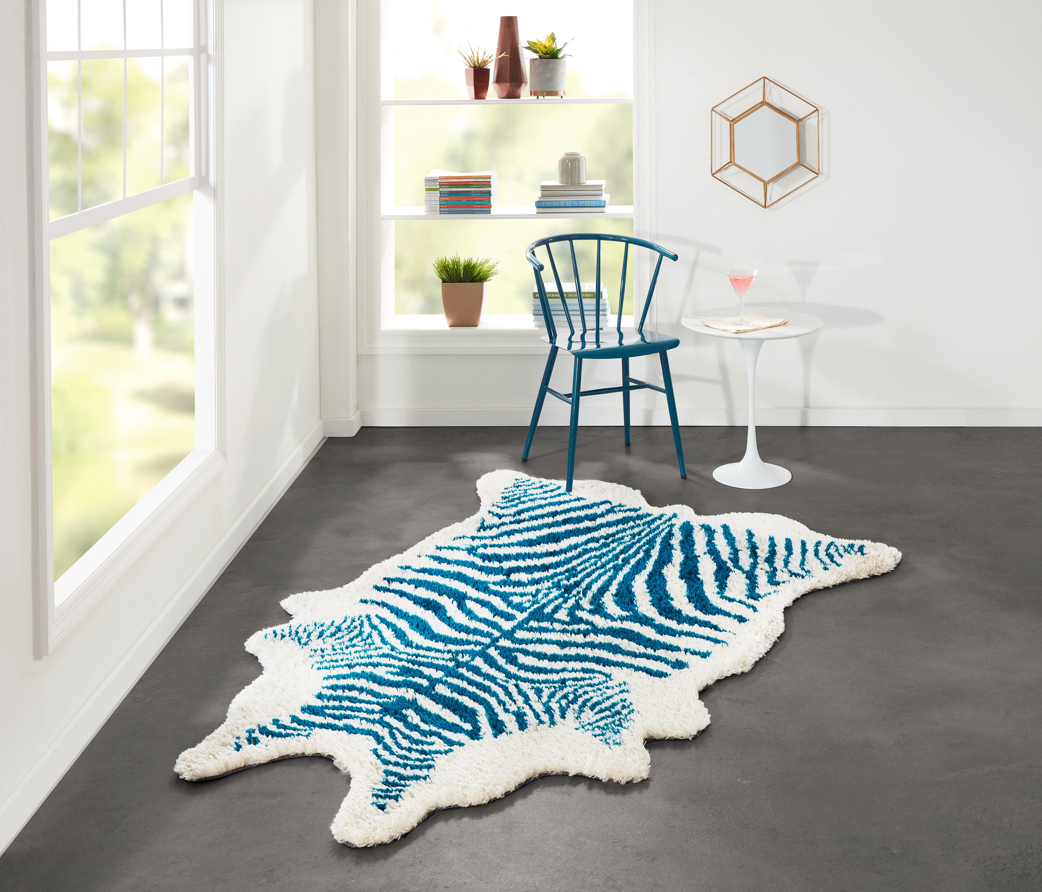 Novogratz Kalahari KAL-1 Turquoise Hand Tufted Area Rug by Momeni