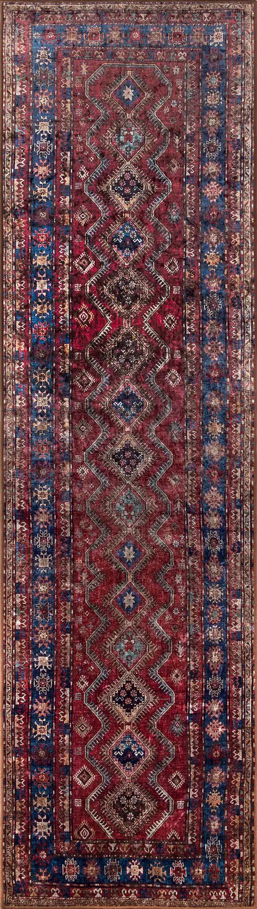 Karachi KAR-1 Burgundy Area Rug by Momeni