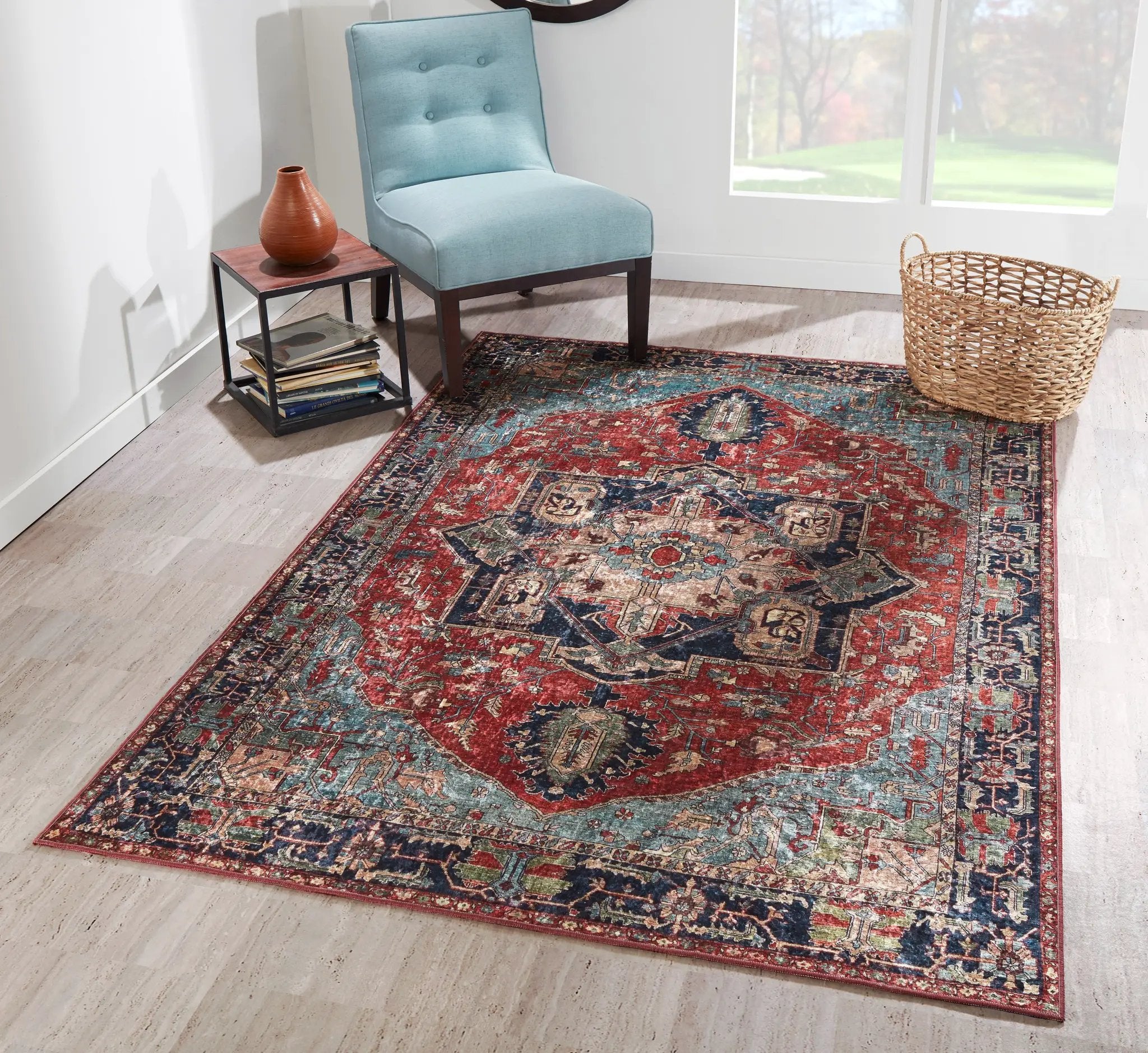 Karachi KAR-3 Multicolor Area Rug by Momeni