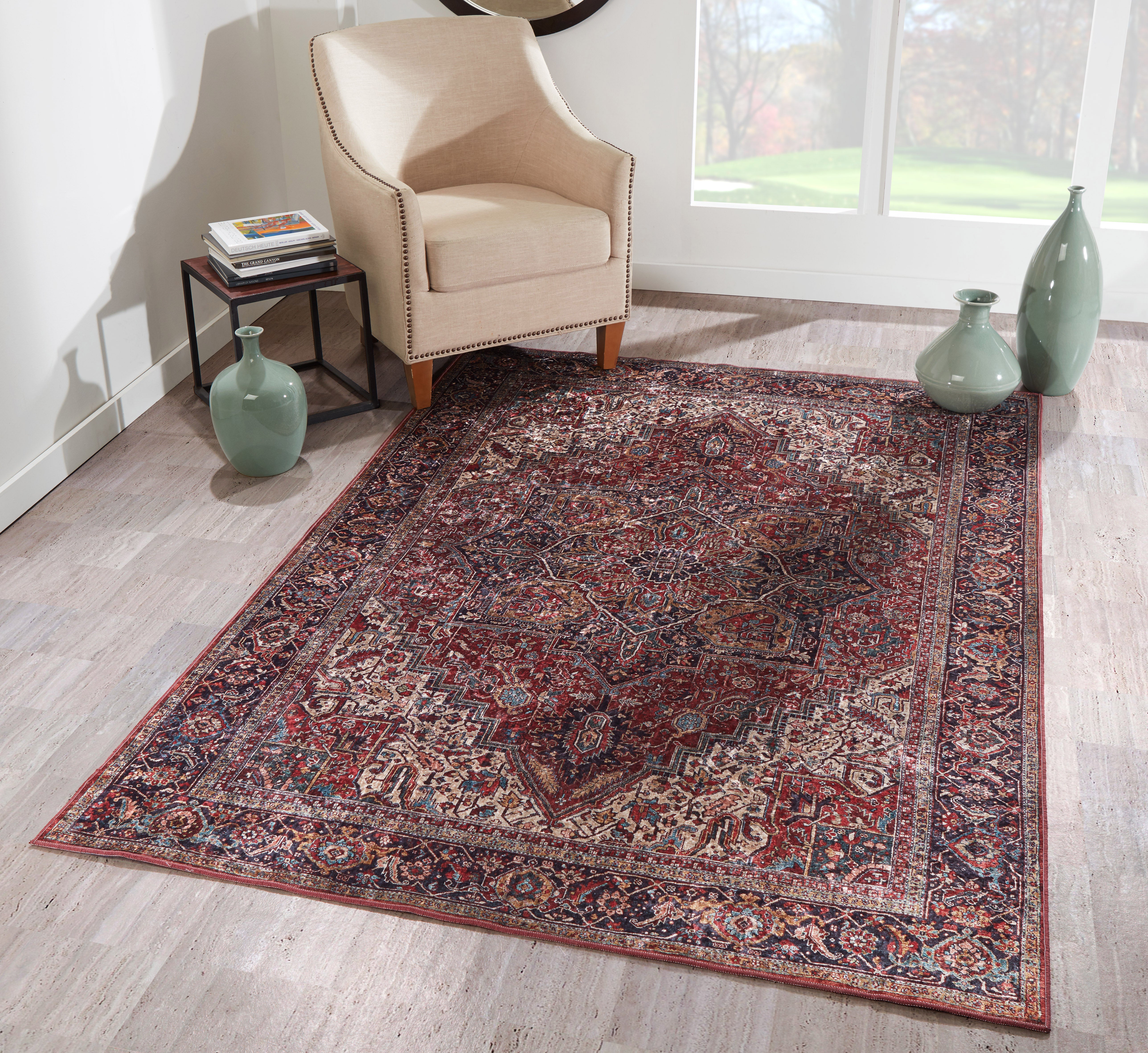 Momeni Karachi KAR-4 Burgundy Area Rug