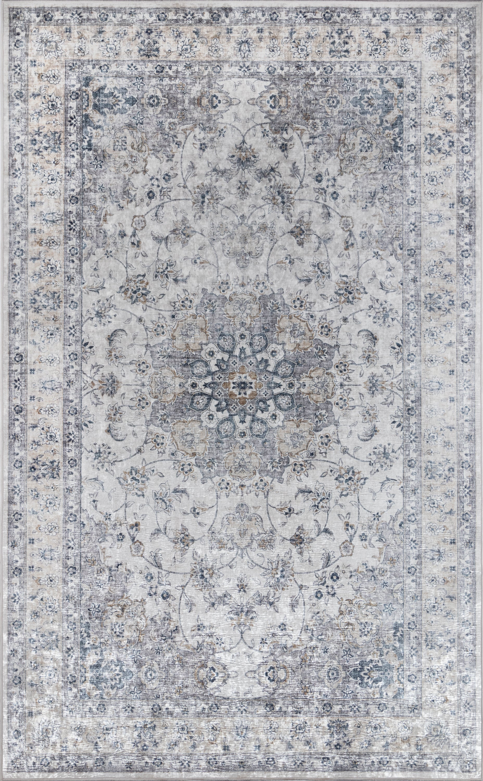 Karachi KAR-7 Gray Area Rug by Momeni