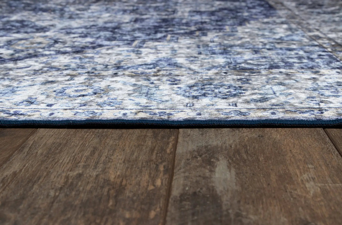 Karachi KAR-8 Blue Area Rug by Momeni