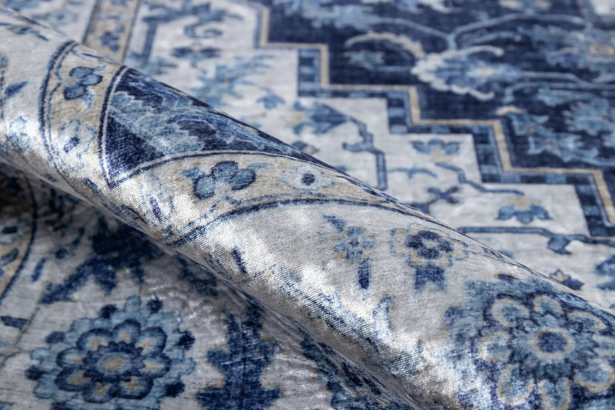Karachi KAR-8 Blue Area Rug by Momeni