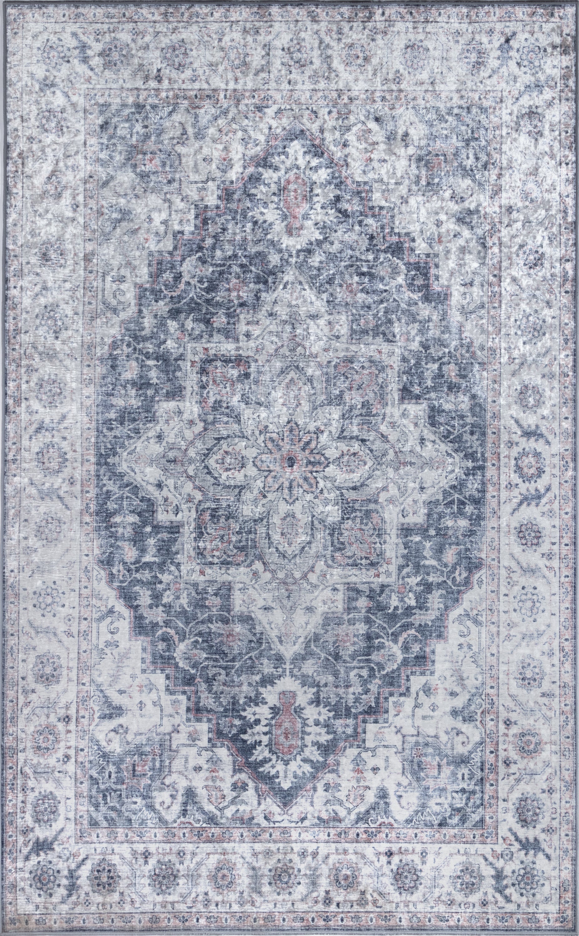 Karachi KAR-8 Gray Area Rug by Momeni