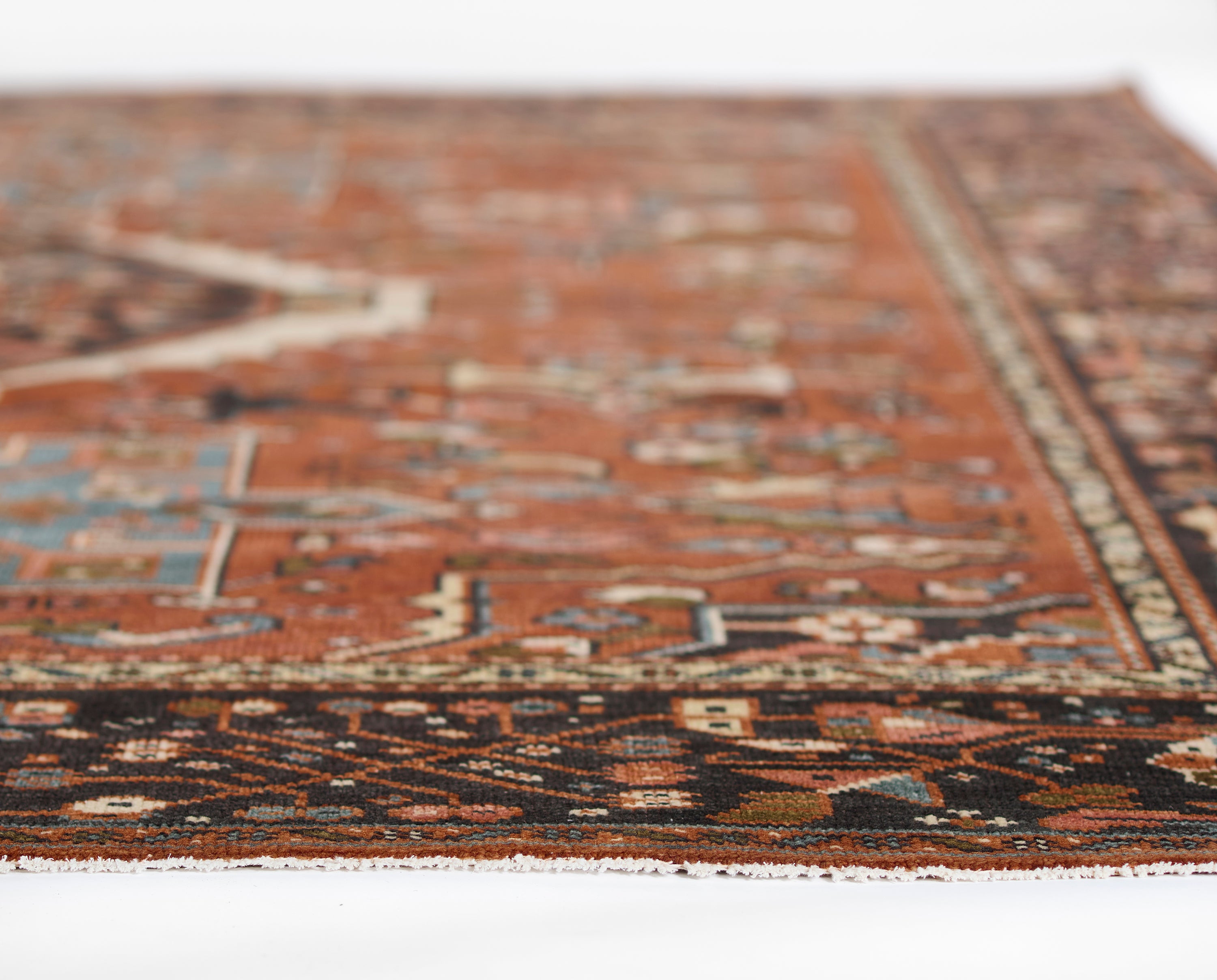 Momeni Karajeh KAJ-1 Red Hand Knotted Area Rug