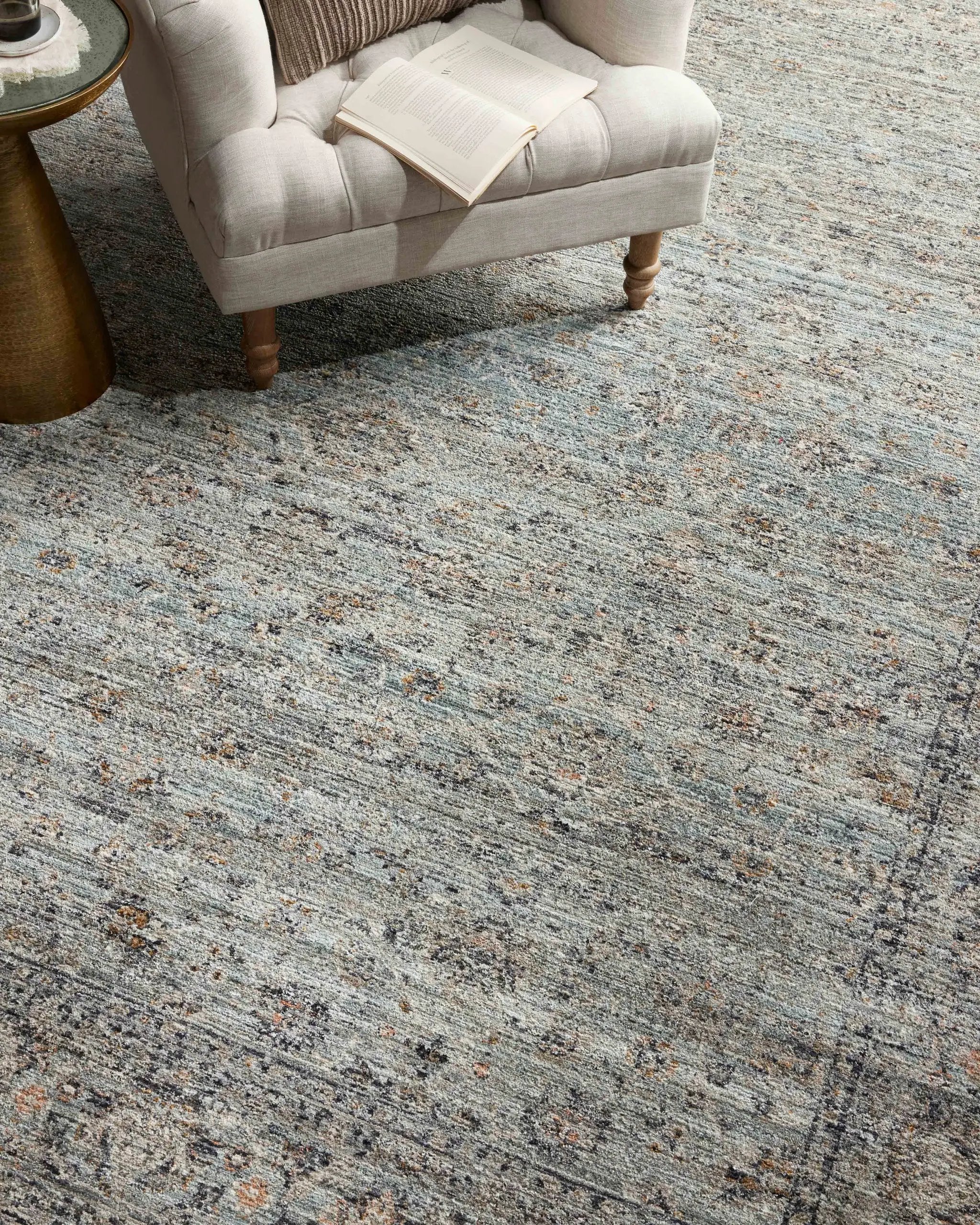 Katherine KES-01 Ocean / Gold Area Rug by Jean Stoffer x Loloi