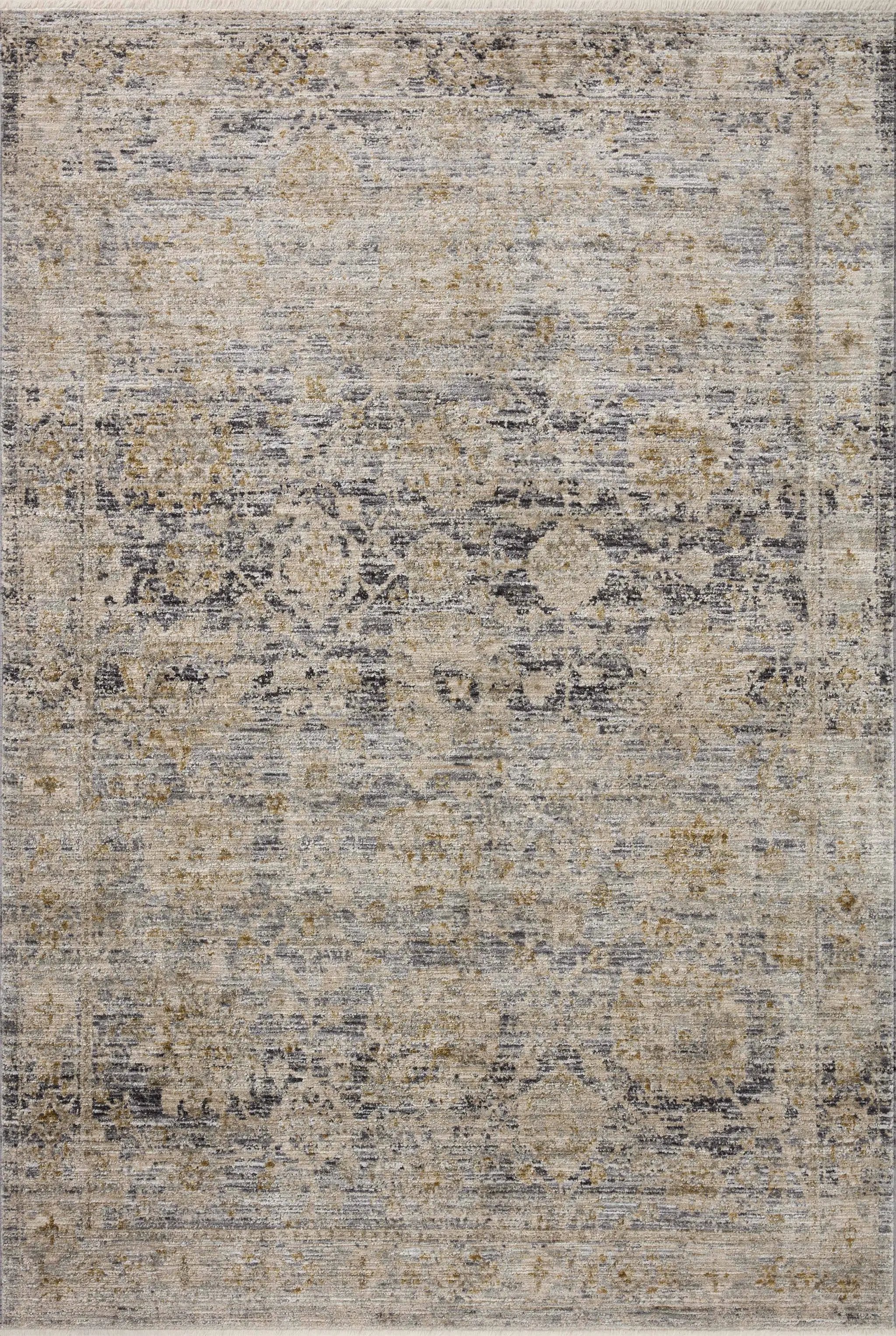 Katherine KES-02 Charcoal / Gold Area Rug by Jean Stoffer x Loloi