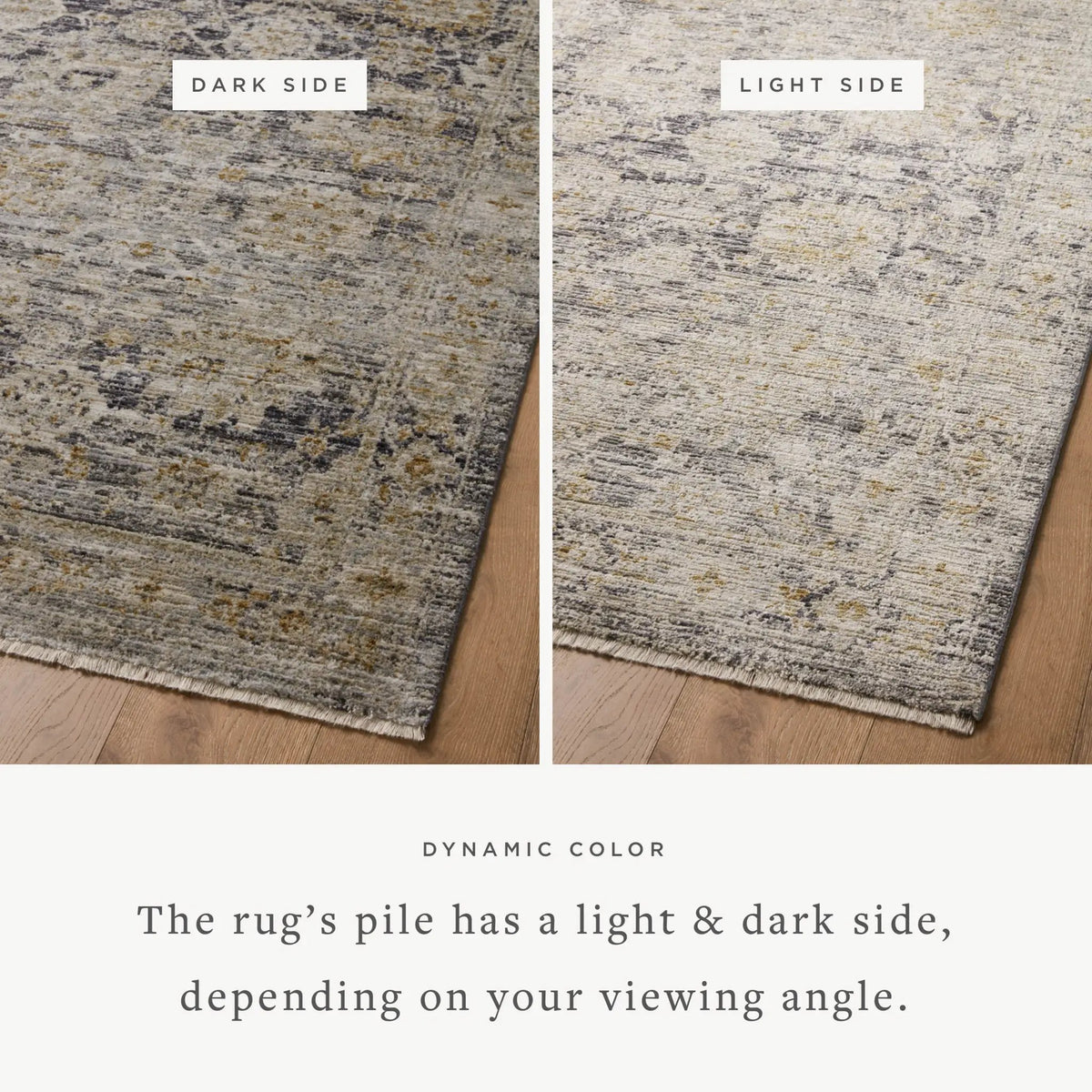 Katherine KES-02 Charcoal / Gold Area Rug by Jean Stoffer x Loloi