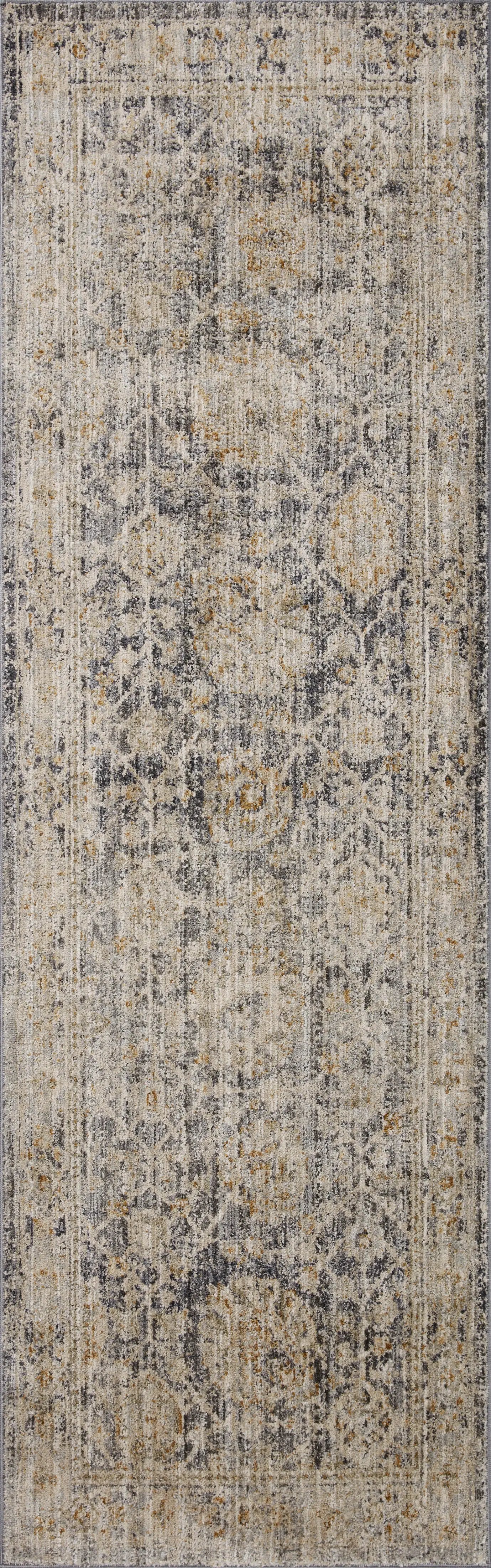 Katherine KES-02 Charcoal / Gold Area Rug by Jean Stoffer x Loloi
