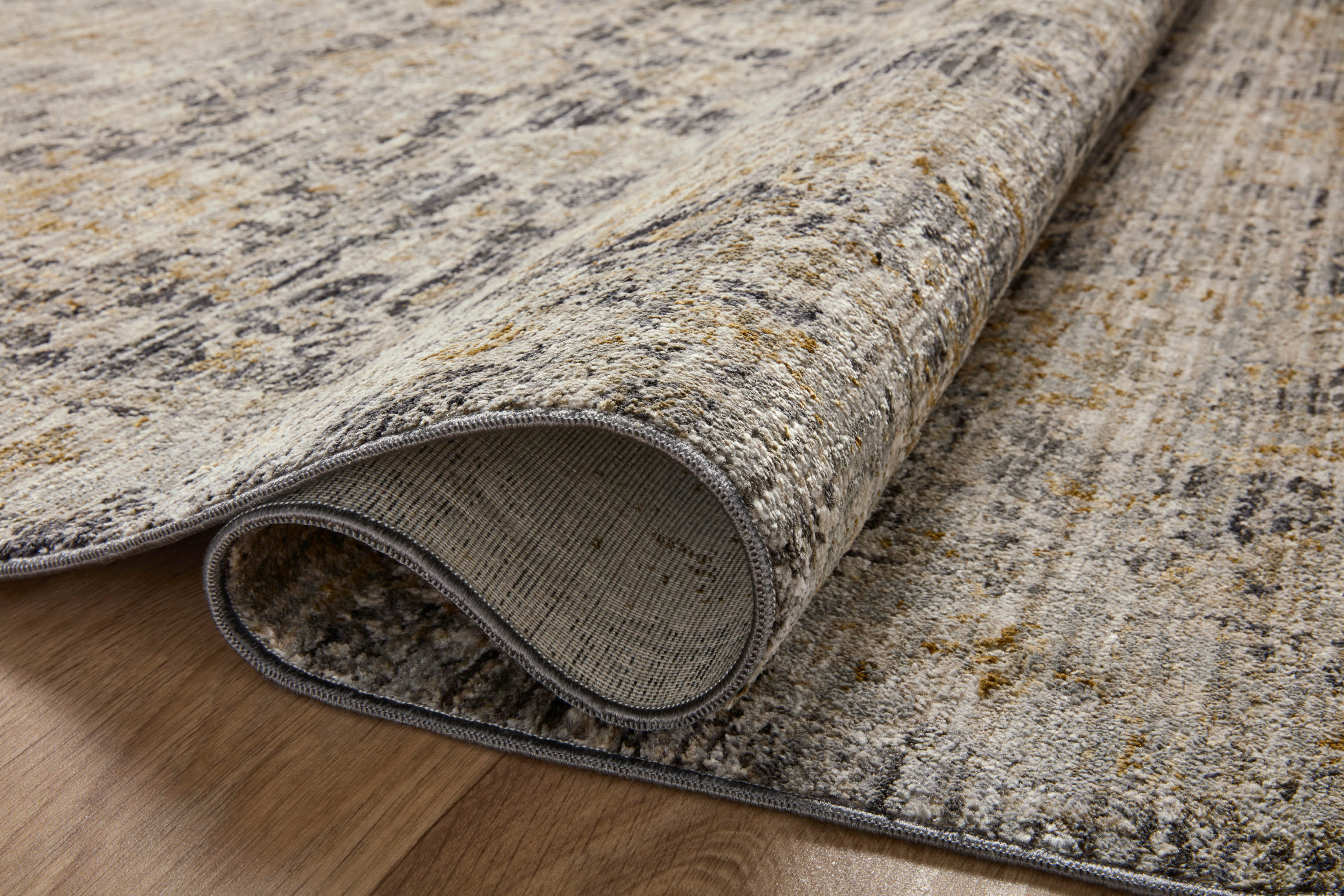Jean Stoffer x Loloi Katherine KES-02 Charcoal / Gold Area Rug