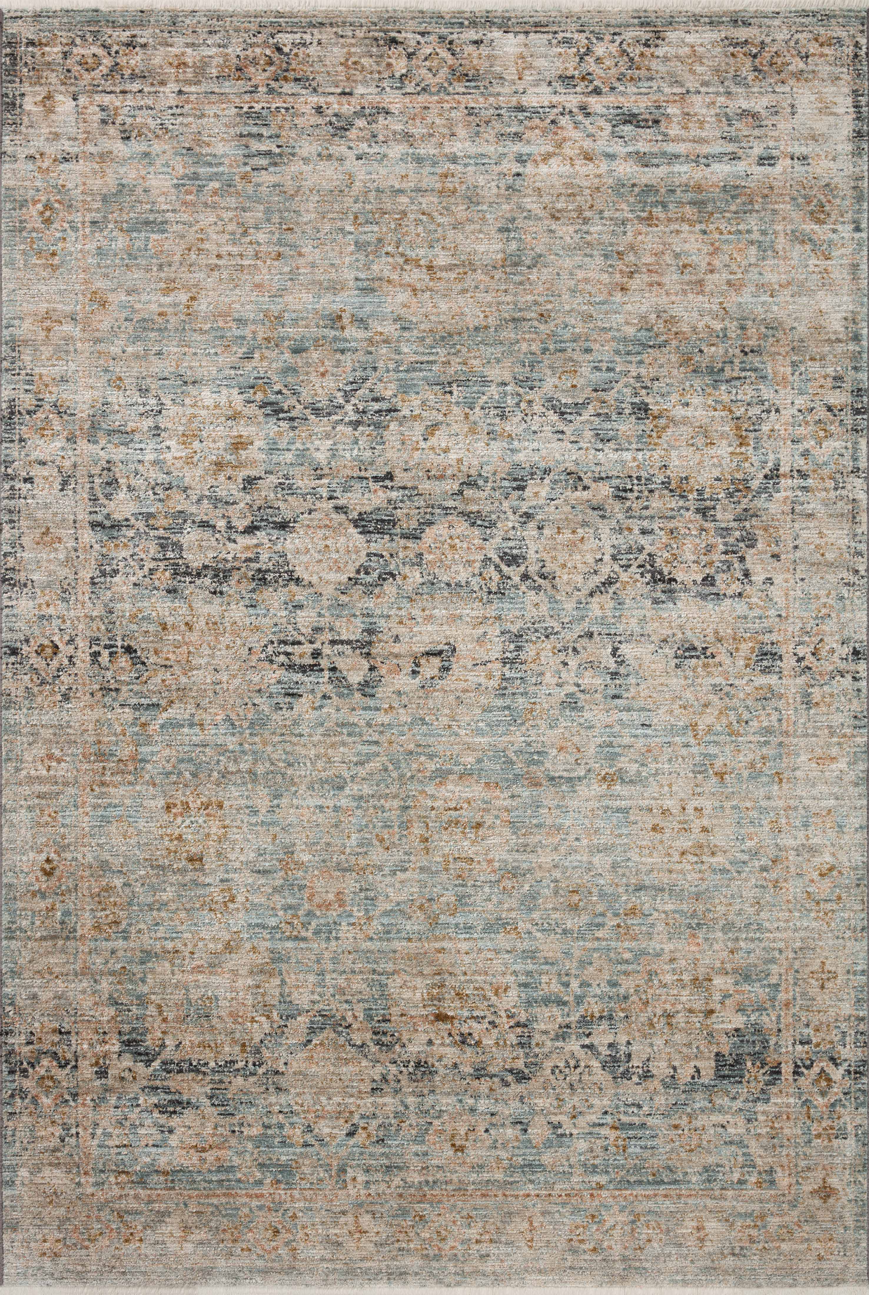 Jean Stoffer x Loloi Katherine KES-02 Ocean / Coral Area Rug