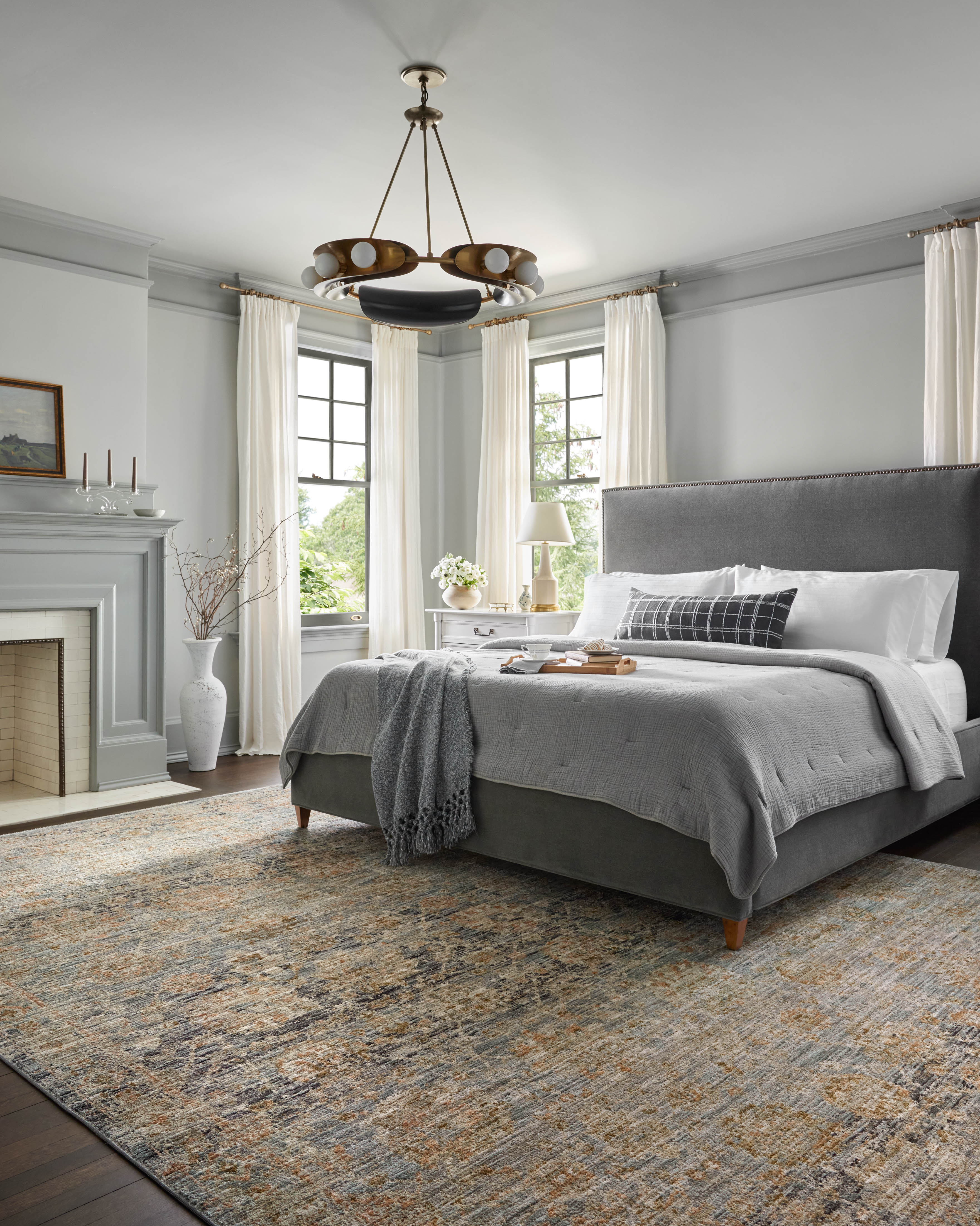 Jean Stoffer x Loloi Katherine KES-02 Ocean / Coral Area Rug