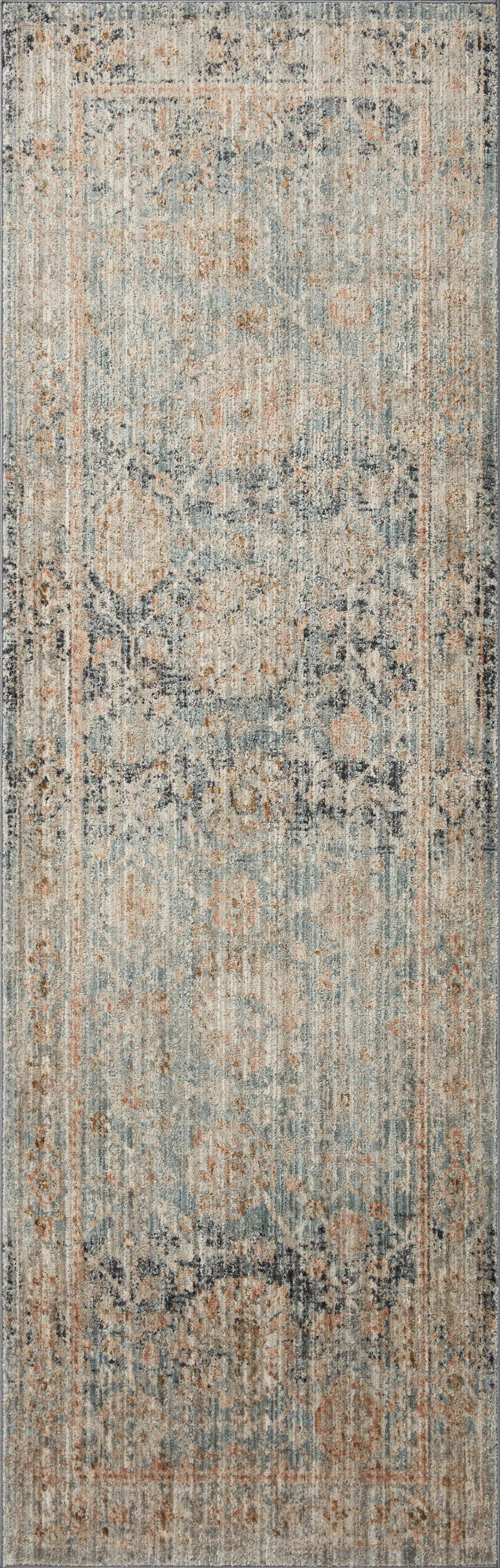 Katherine KES-02 Ocean / Coral Area Rug by Jean Stoffer x Loloi