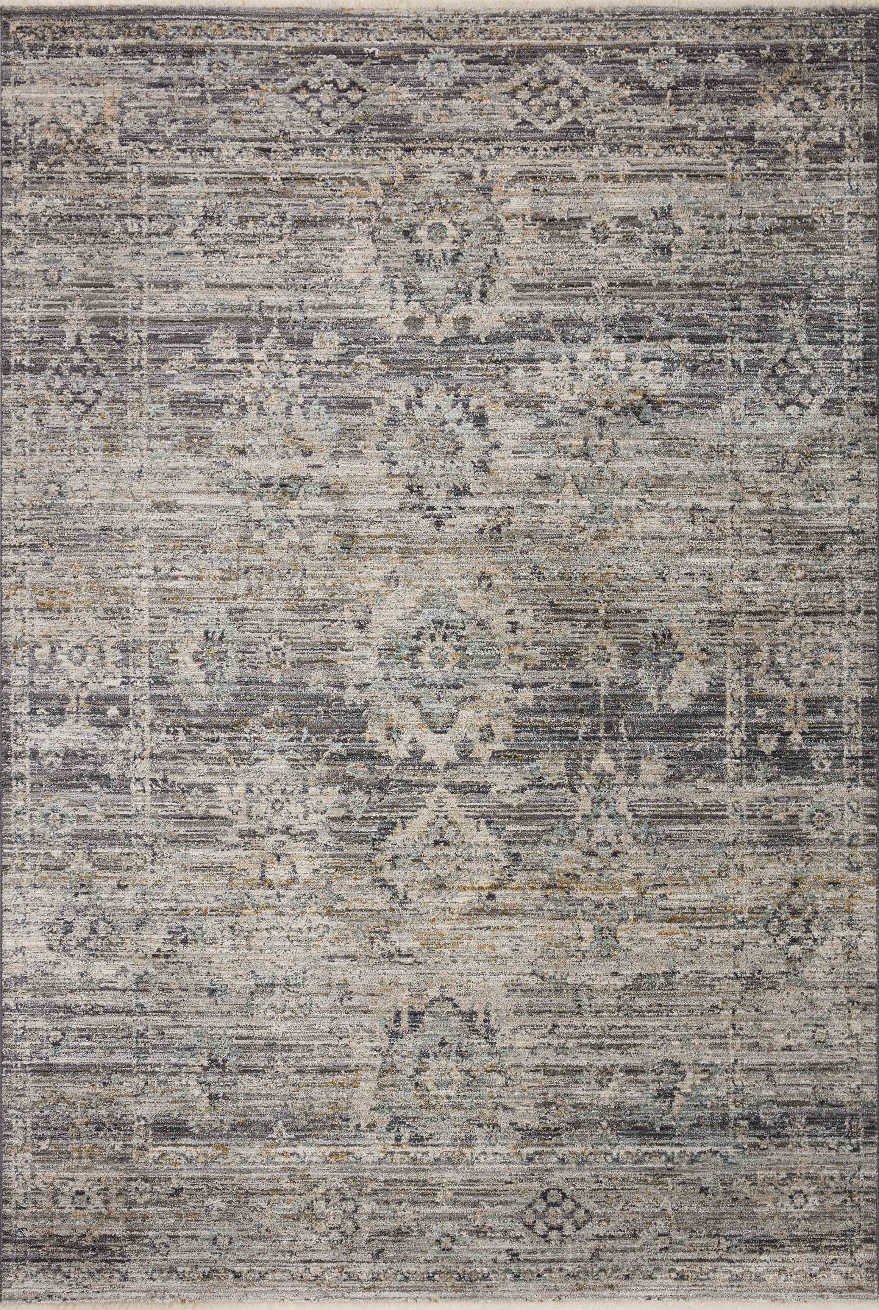 Jean Stoffer x Loloi Katherine KES-05 Graphite / Jade Area Rug