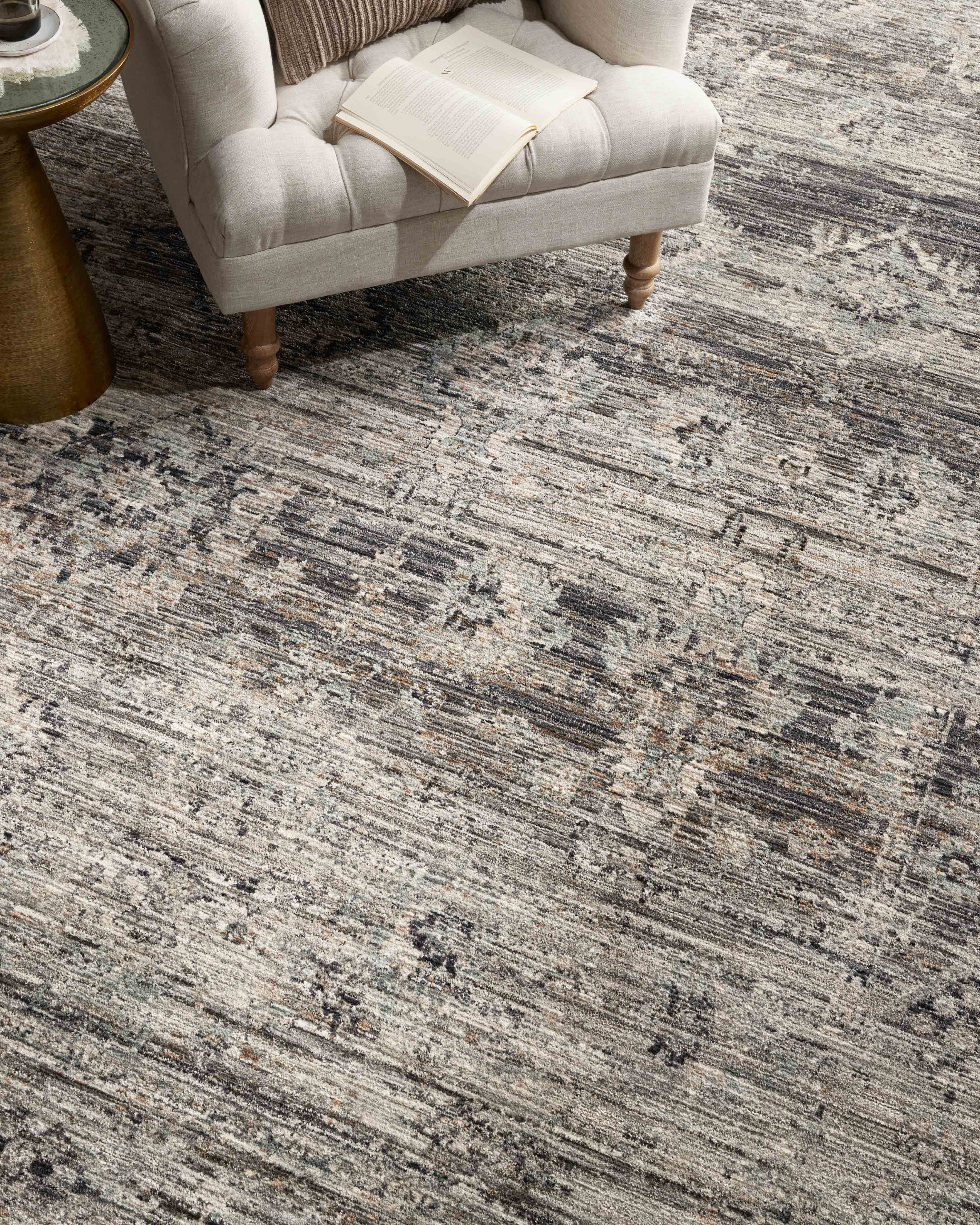Jean Stoffer x Loloi Katherine KES-05 Graphite / Jade Area Rug