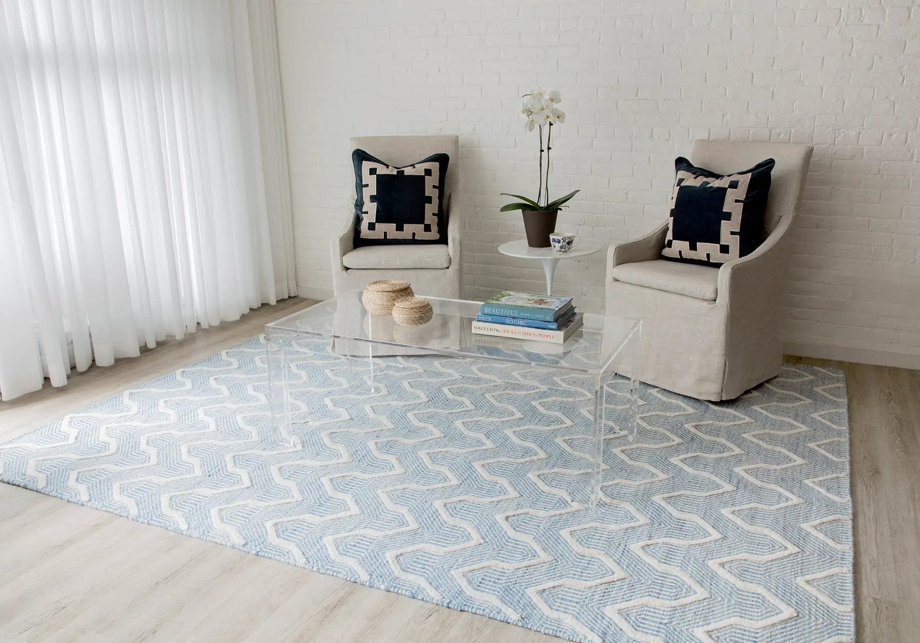 Langdon LGD-1 (Prince) Blue Area Rug by Erin Gates by Momeni