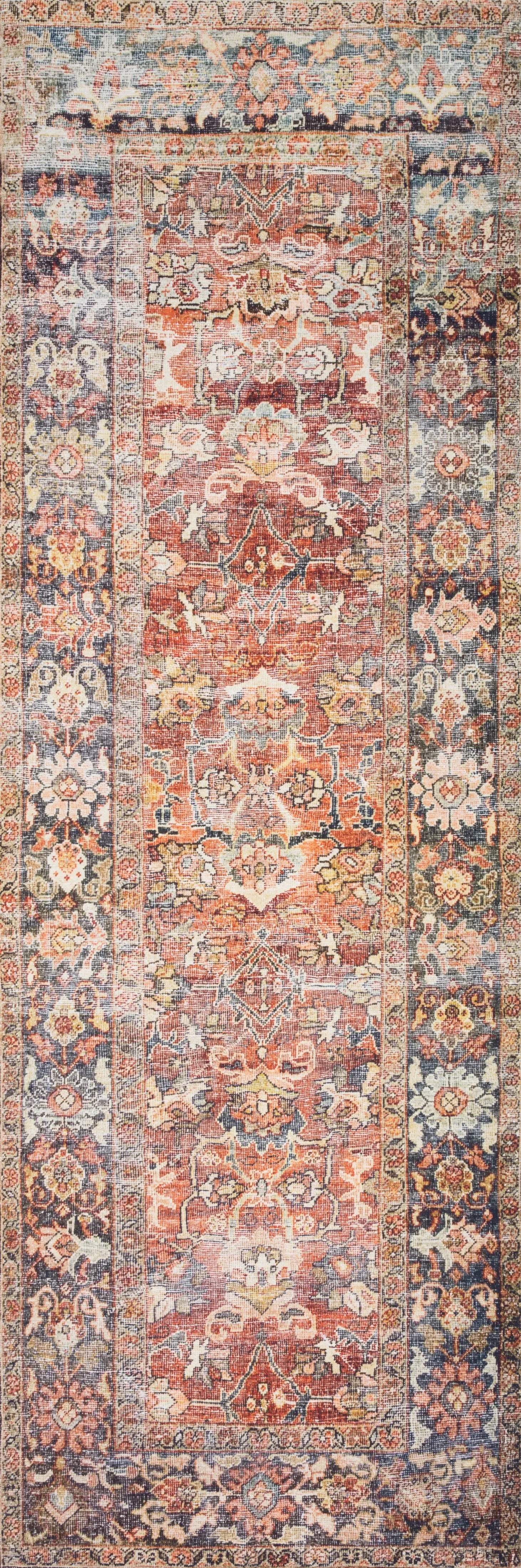 Layla LAY-02 Spice / Marine Area Rug by Loloi