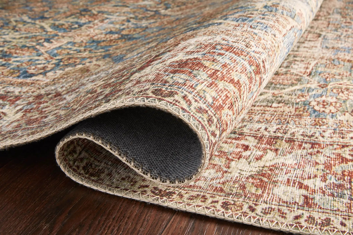 Layla LAY-04 Ocean / Rust Area Rug by Loloi