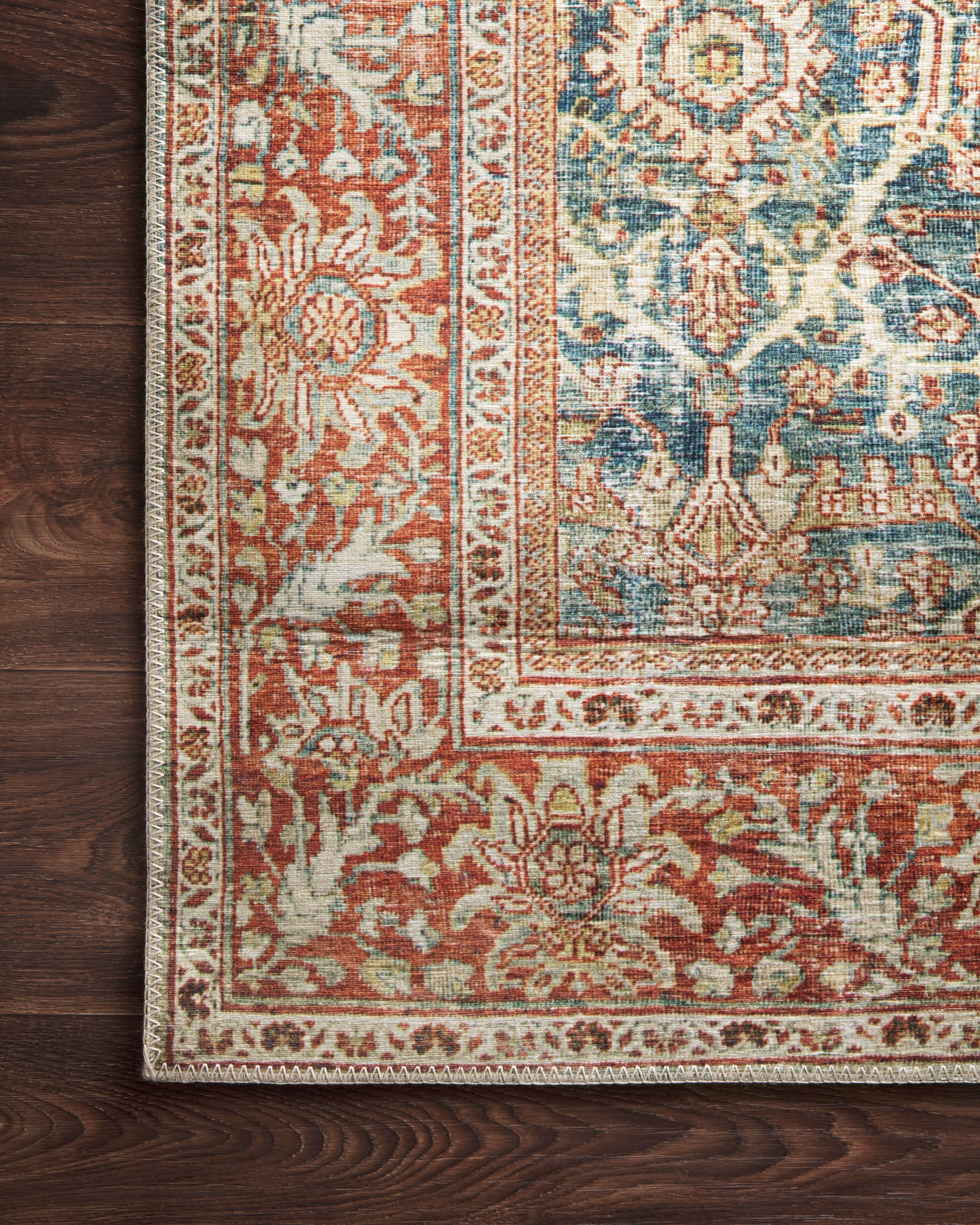Loloi Layla LAY-04 Ocean / Rust Area Rug