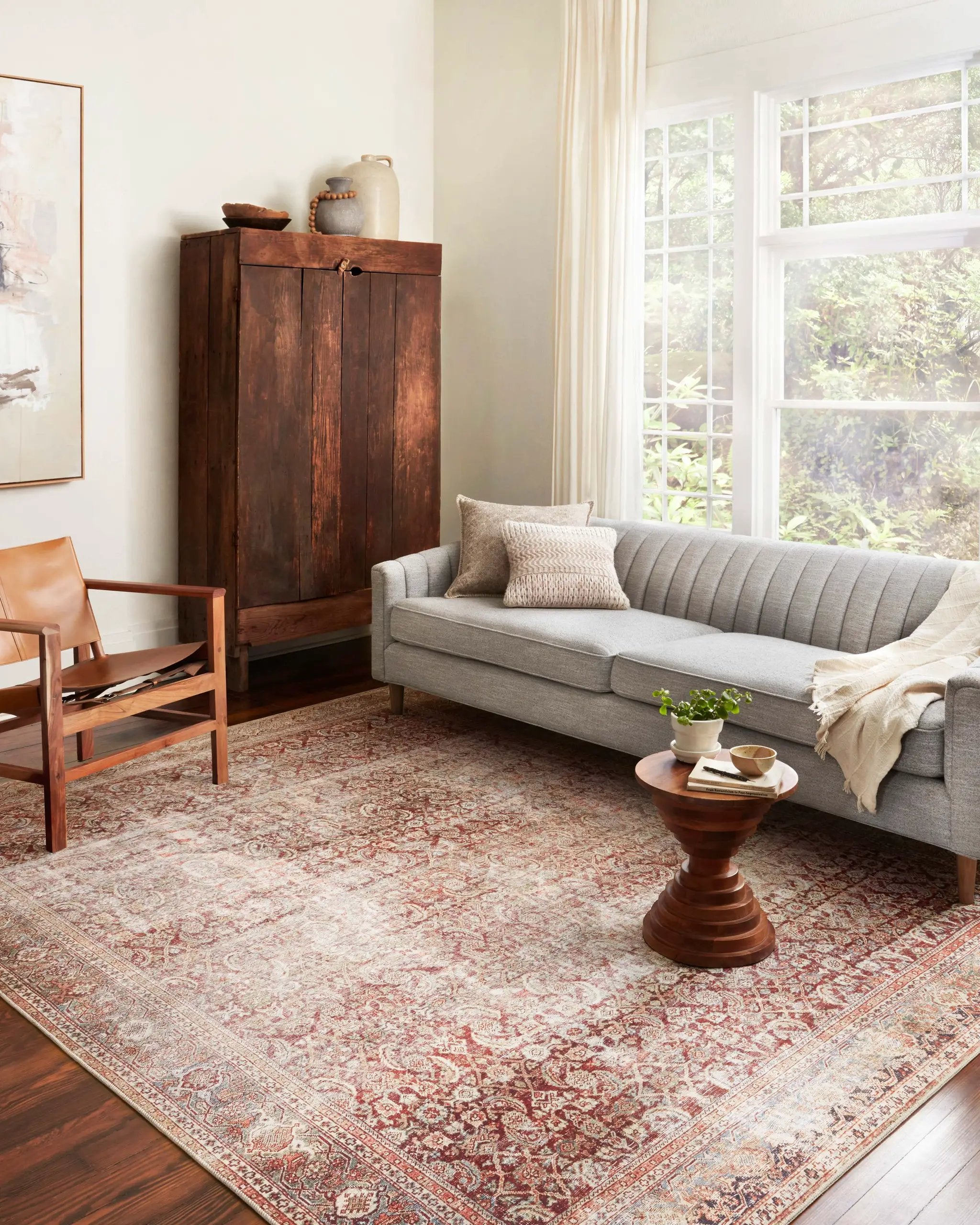 Layla LAY-11 Cinnamon / Sage Area Rug by Loloi