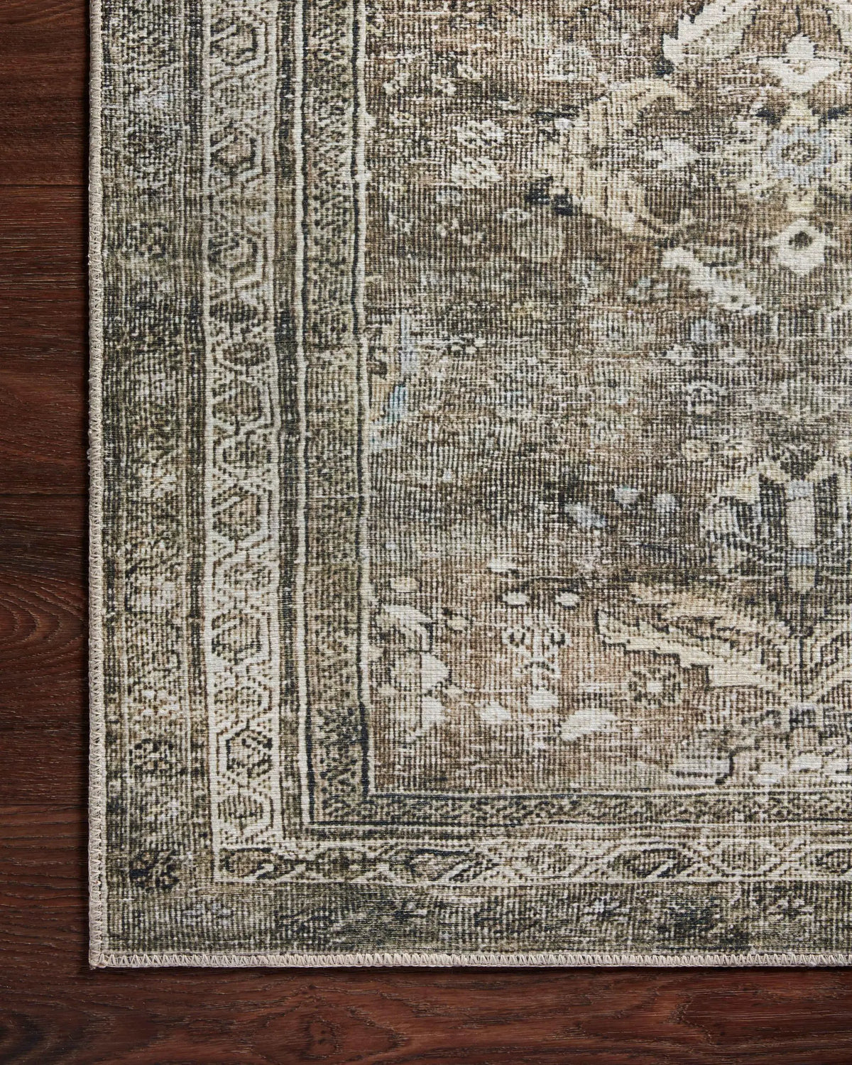 Layla LAY-13 Antique / Moss Area Rug by Loloi