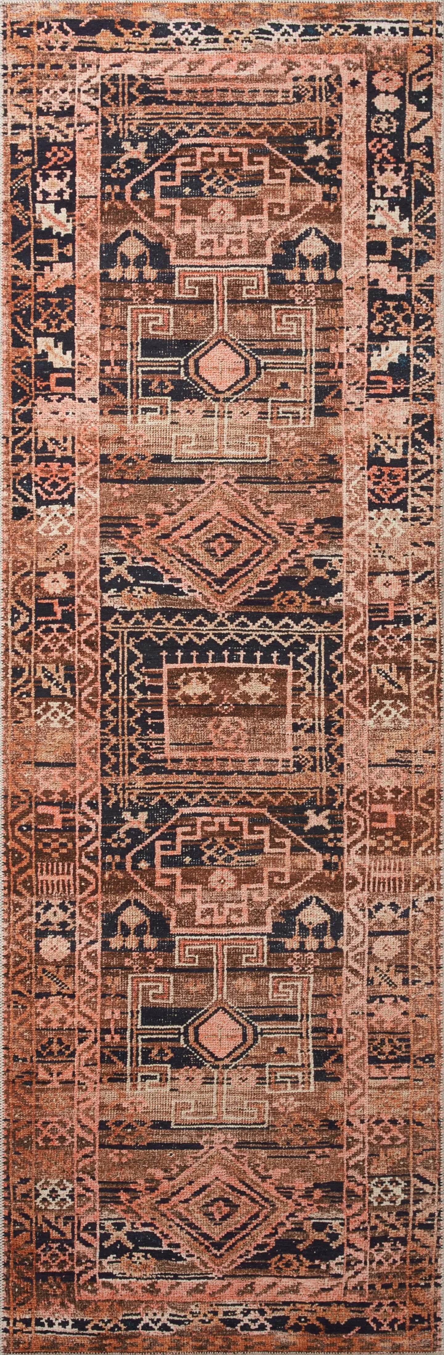 Layla LAY-14 Mocha / Blush Area Rug by Loloi