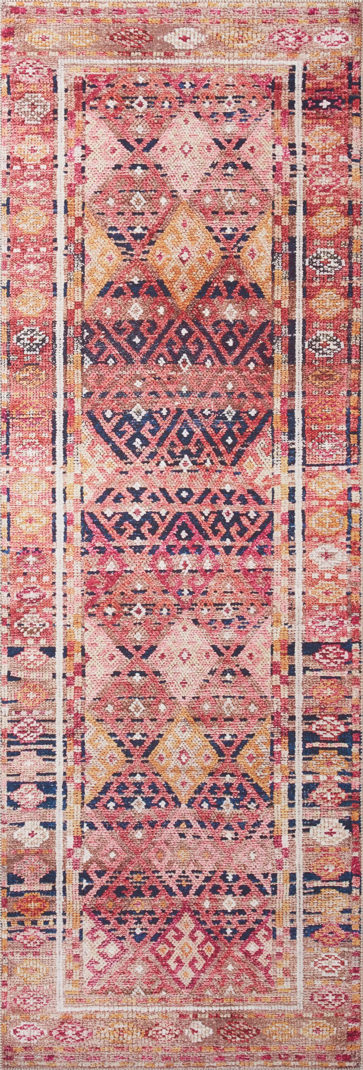 Layla LAY-15 Magenta / Multi Area Rug by Loloi
