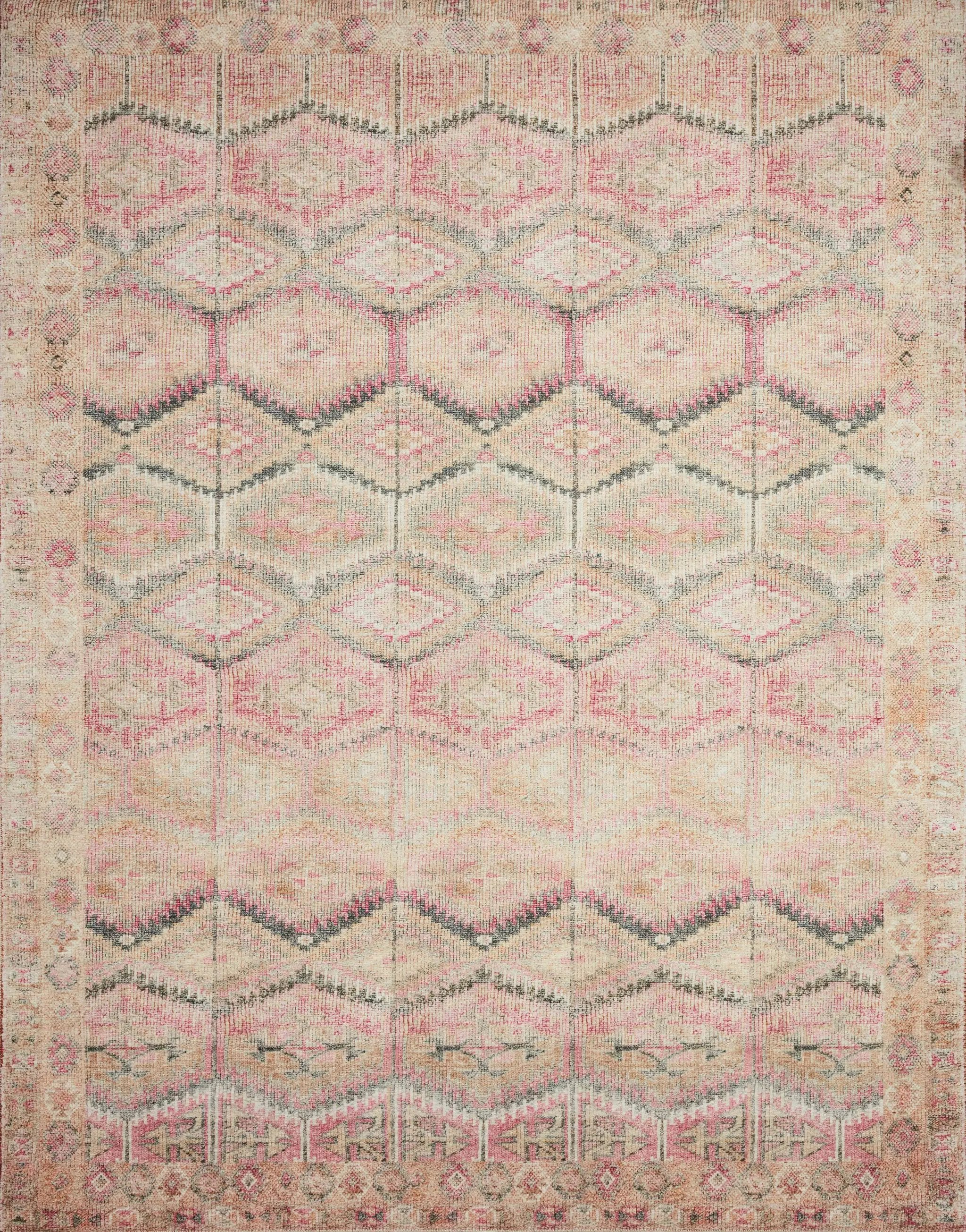 Layla LAY-17 Pink / Lagoon Area Rug by Loloi