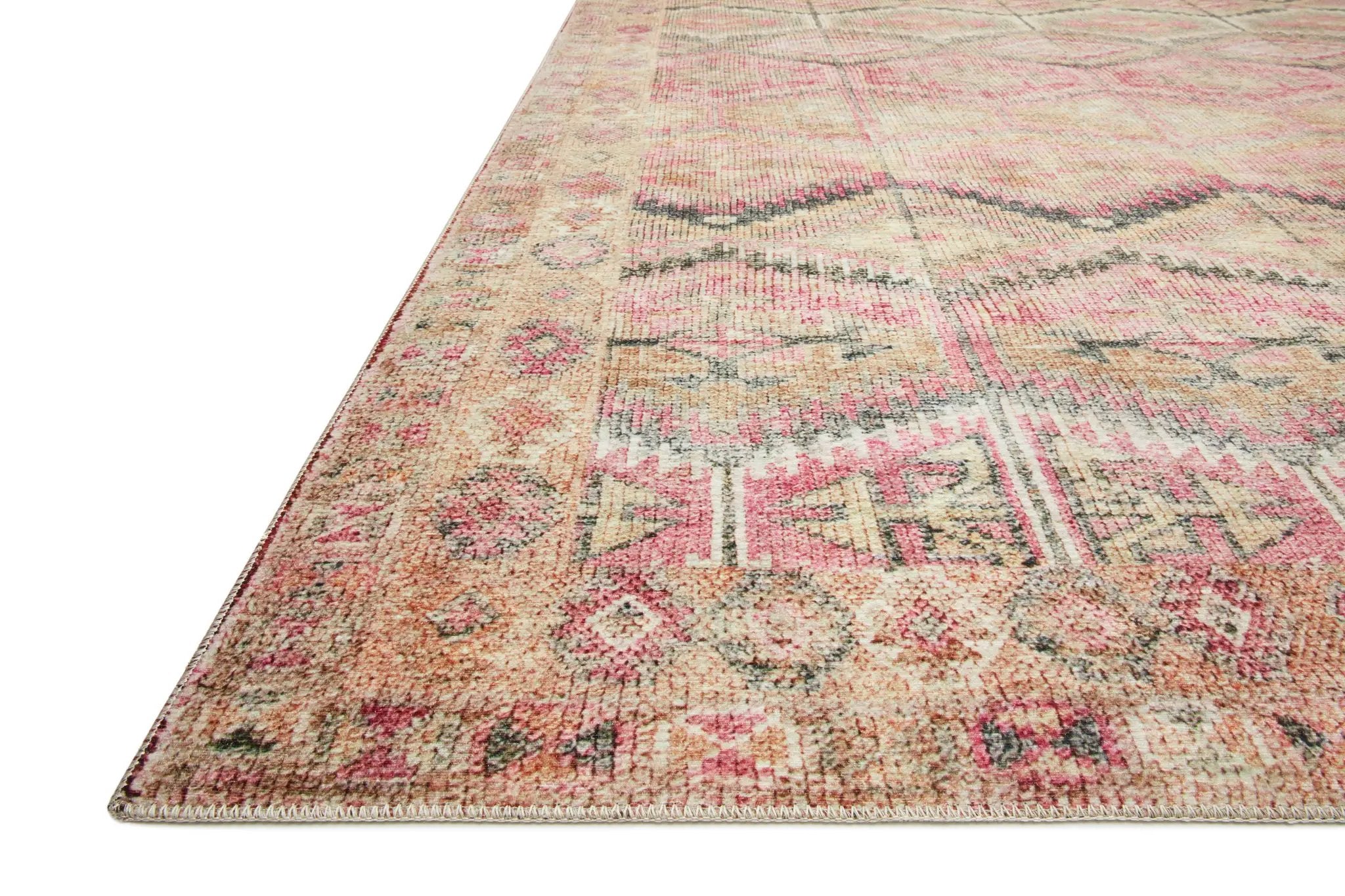 Layla LAY-17 Pink / Lagoon Area Rug by Loloi