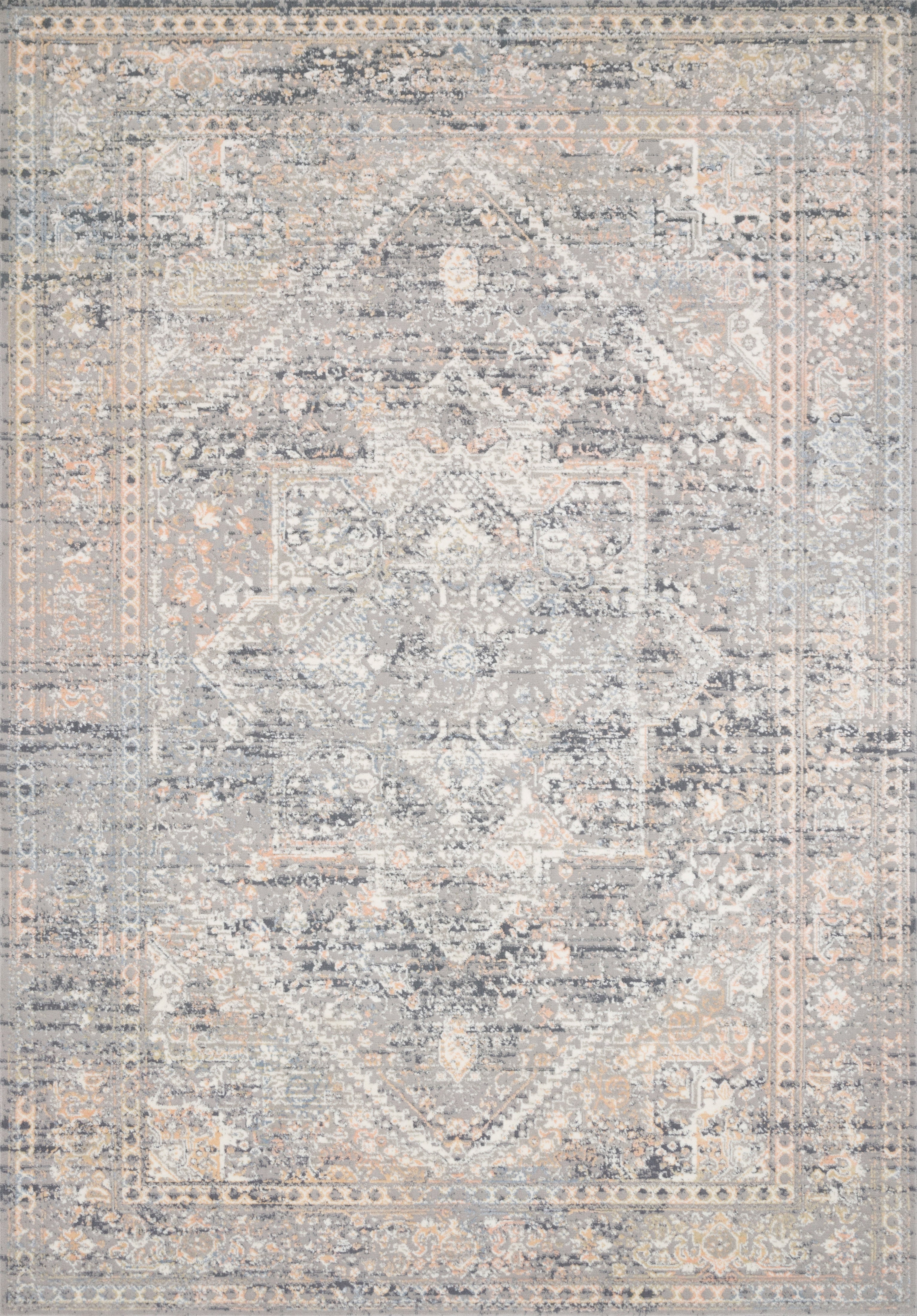 Loloi Lucia LUC-01 Grey / Sunset Area Rug