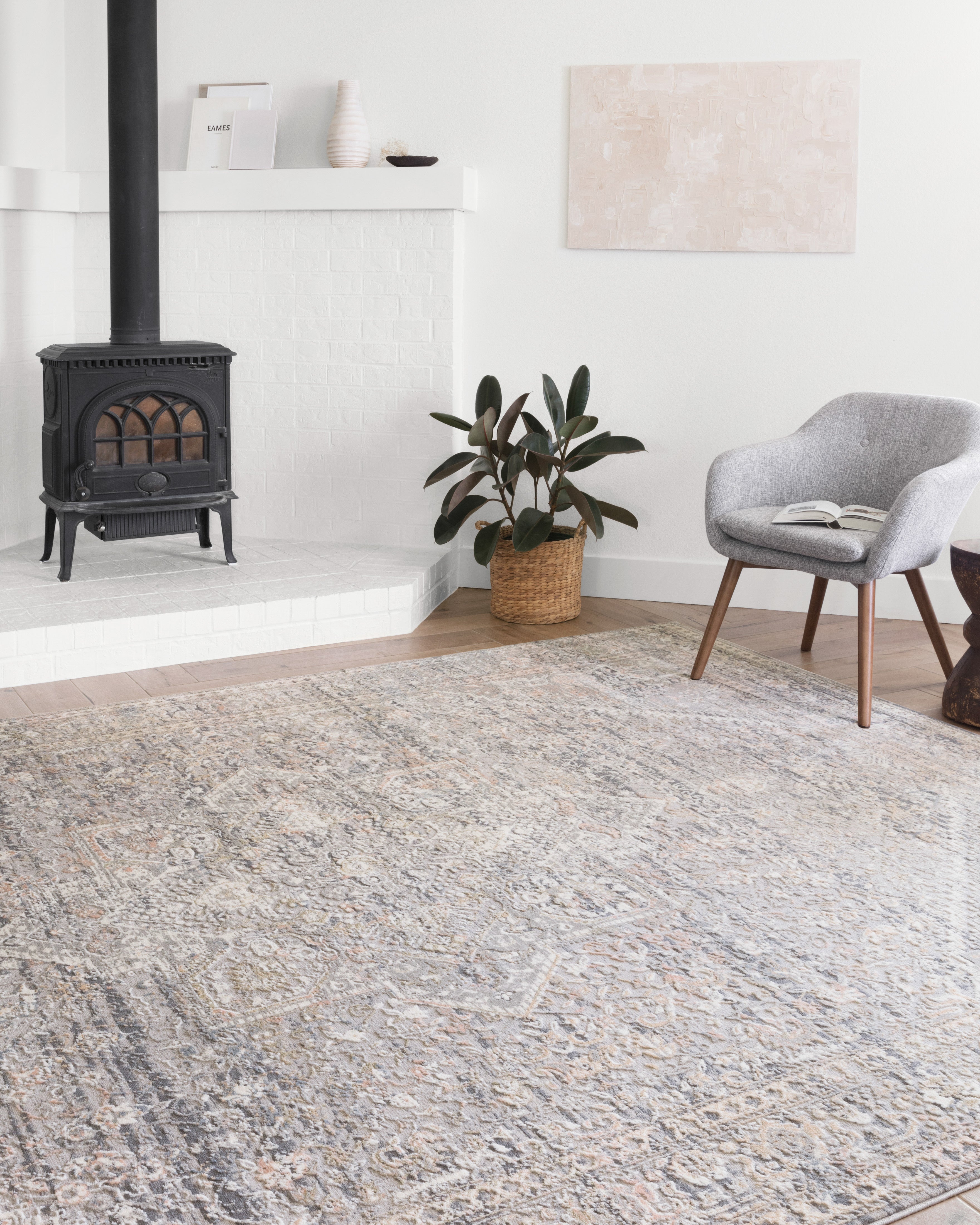 Loloi Lucia LUC-01 Grey / Sunset Area Rug