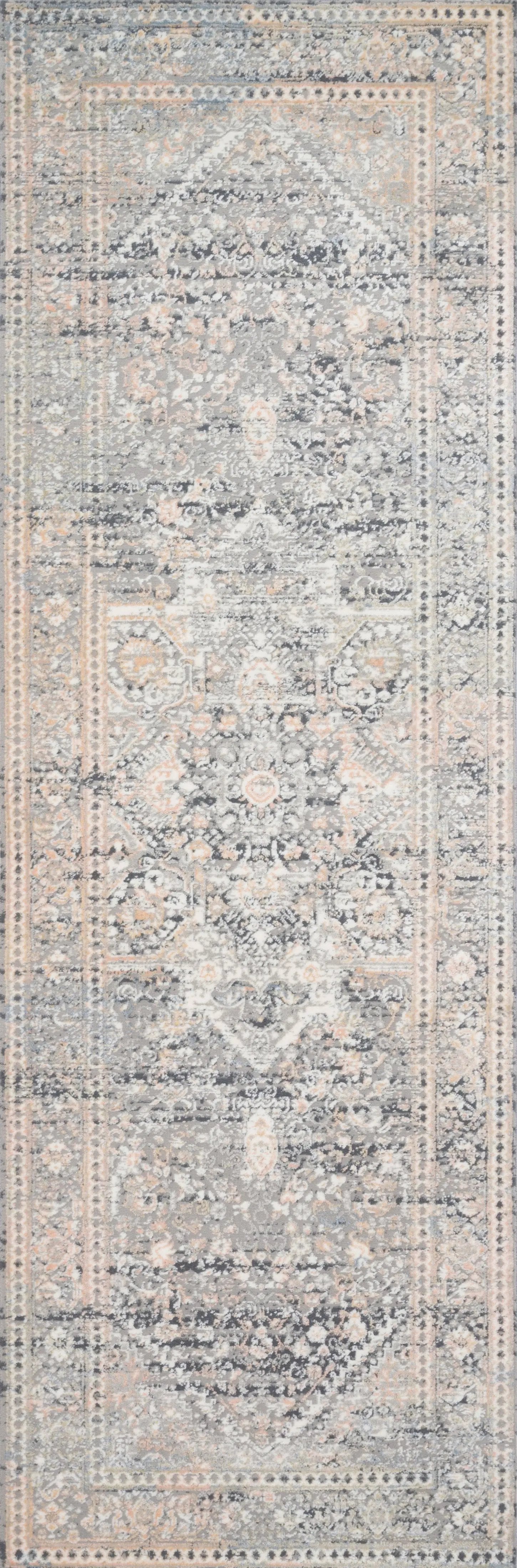Lucia LUC-01 Grey / Sunset Area Rug by Loloi