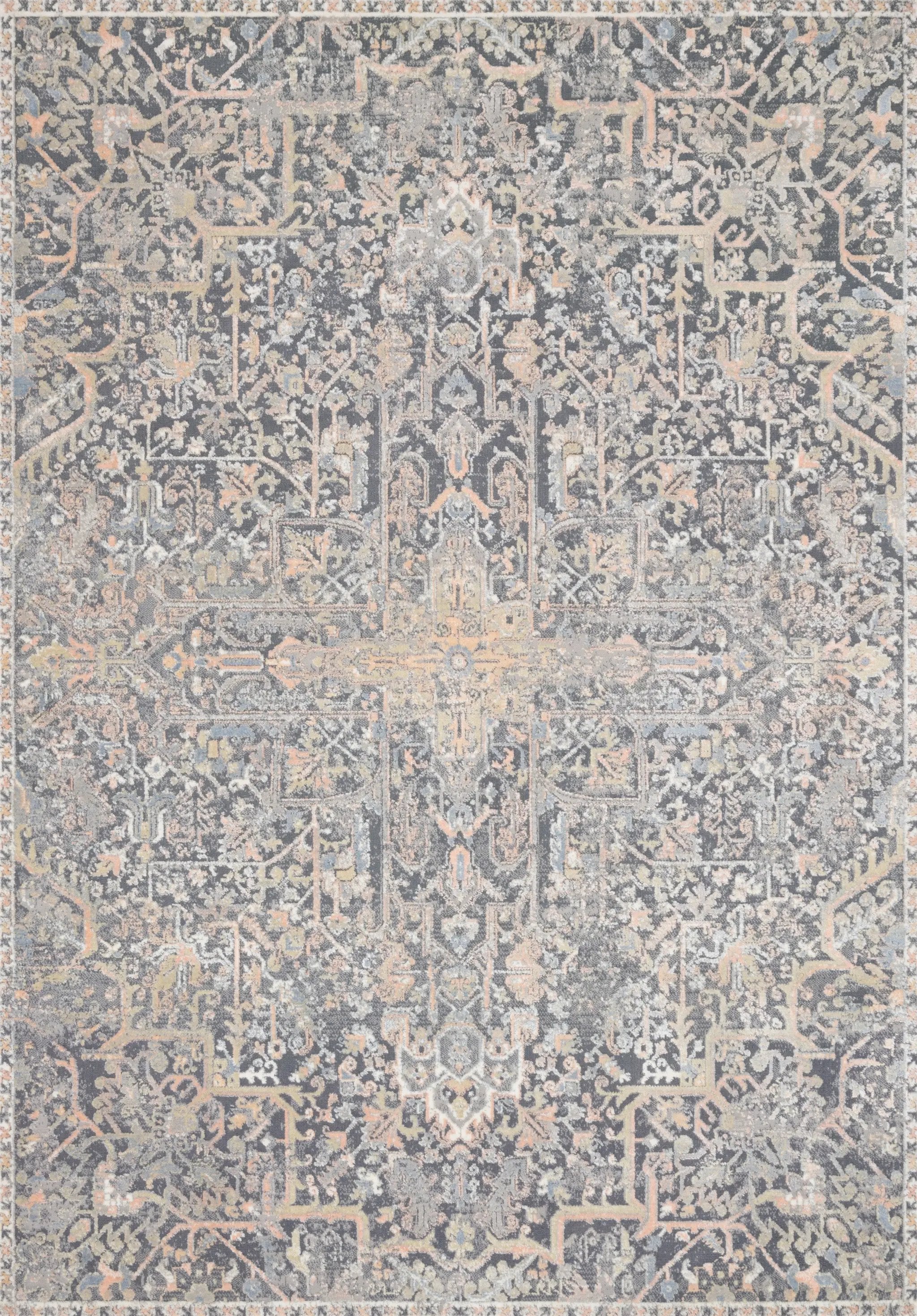 Lucia LUC-02 Charcoal / Multi Area Rug by Loloi