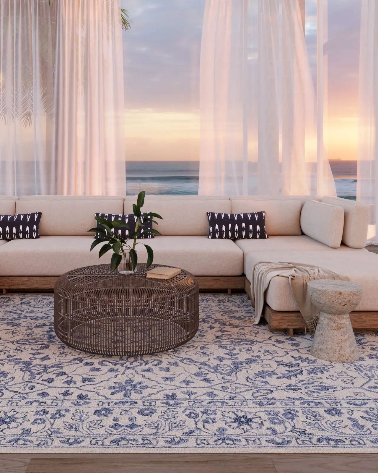 Leiden LEI-5 Ivory Area Rug by Momeni