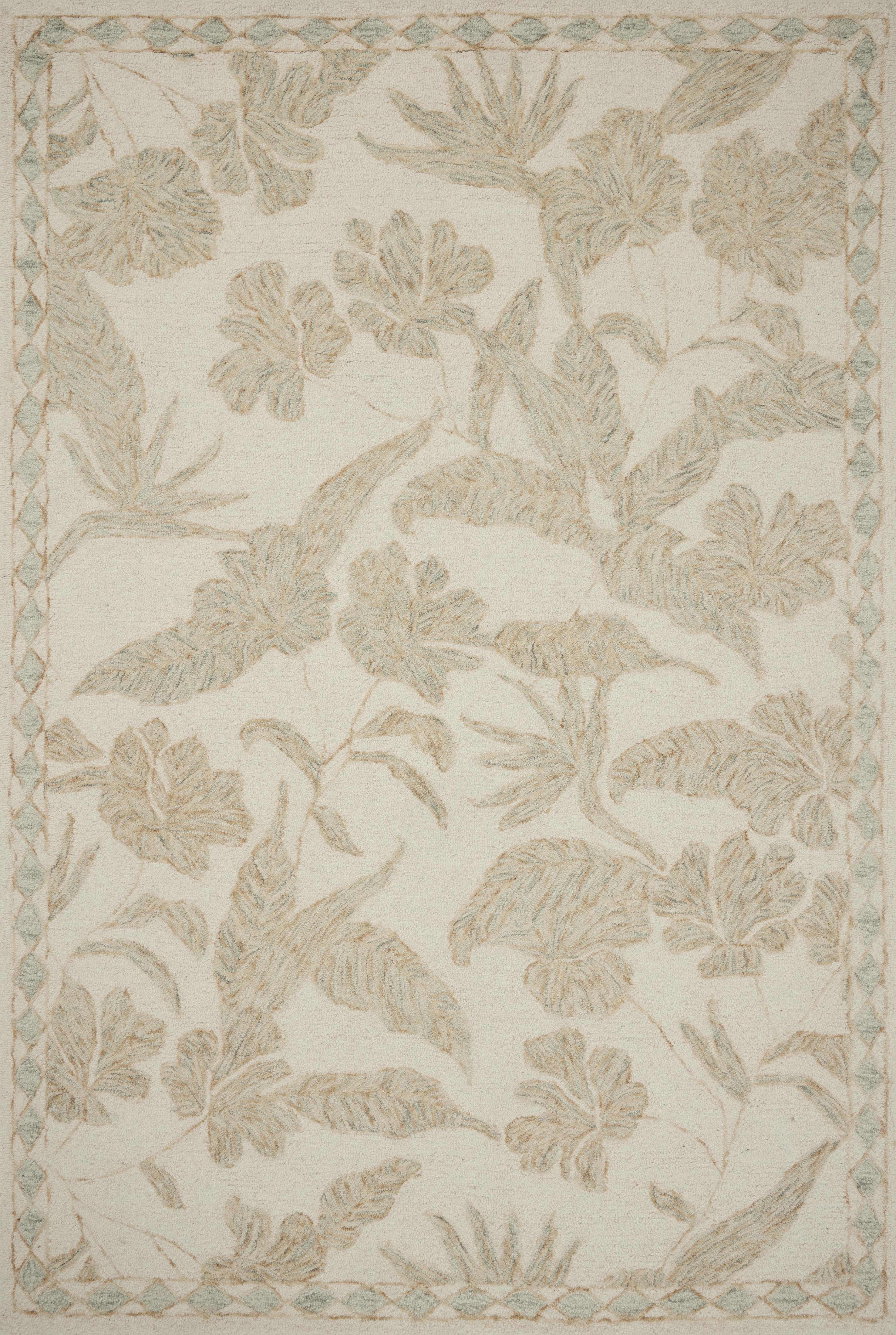 The Lenore LNO-01 Ivory / Multi Area Rug pairs refined ivory and vibrant multi-toned tones and floral patterns in a hand-tufted wool area rug
