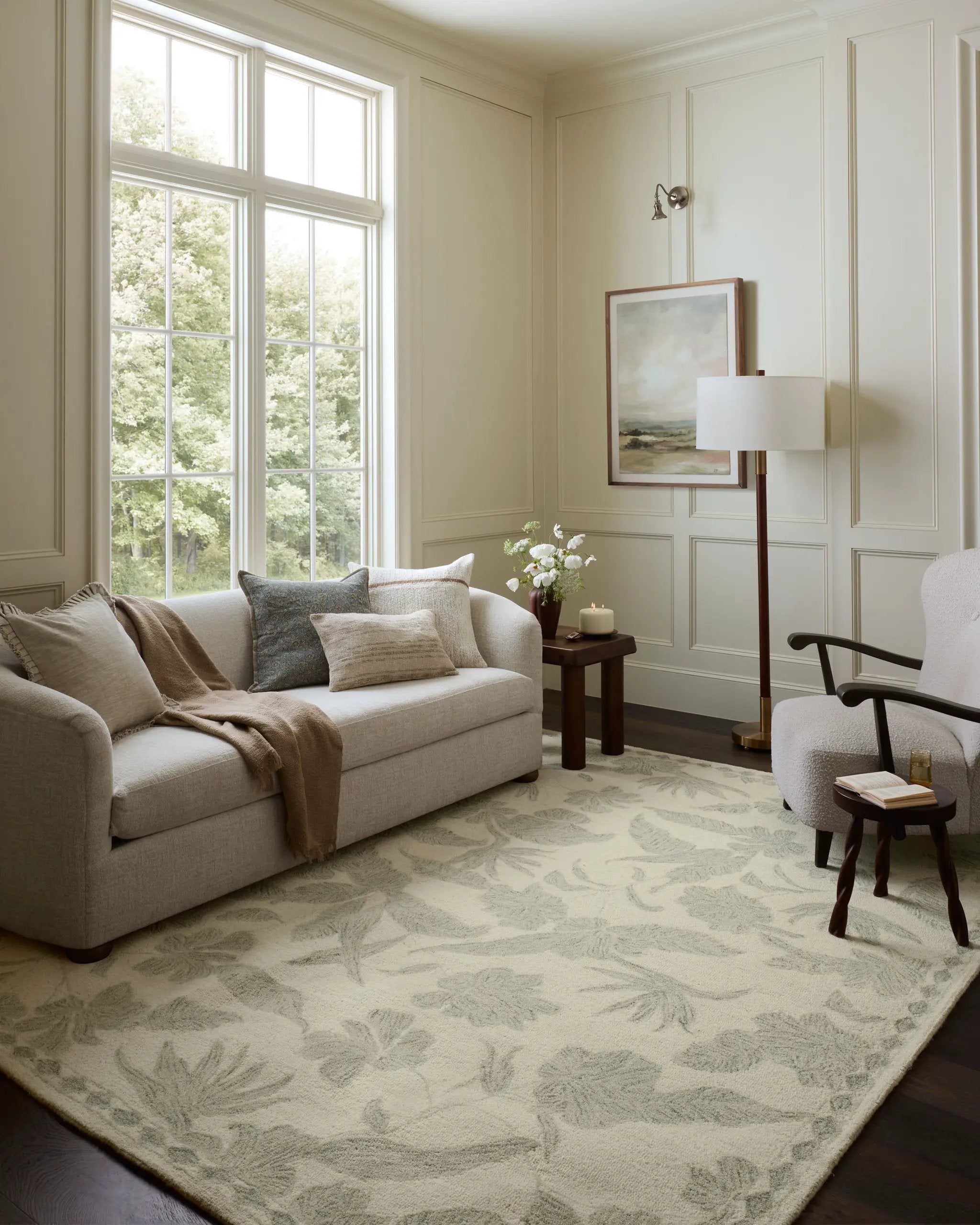 Lenore LNO-01 Ivory / Sky Area Rug by Loloi