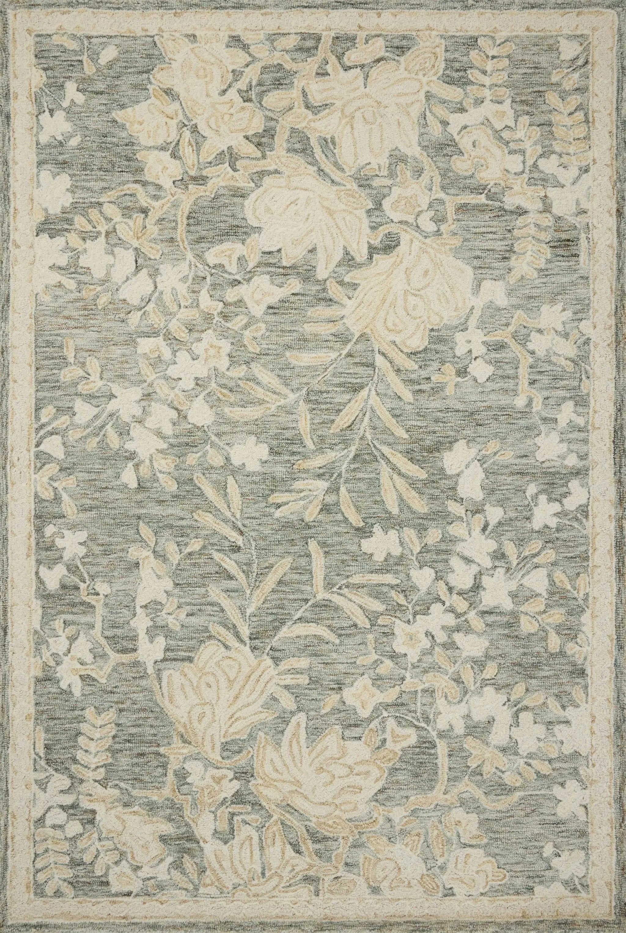 Lenore LNO-02 Lagoon / Wheat Area Rug by Loloi