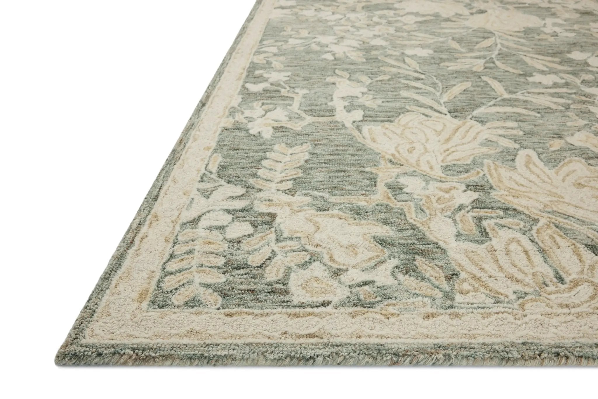 Lenore LNO-02 Lagoon / Wheat Area Rug by Loloi