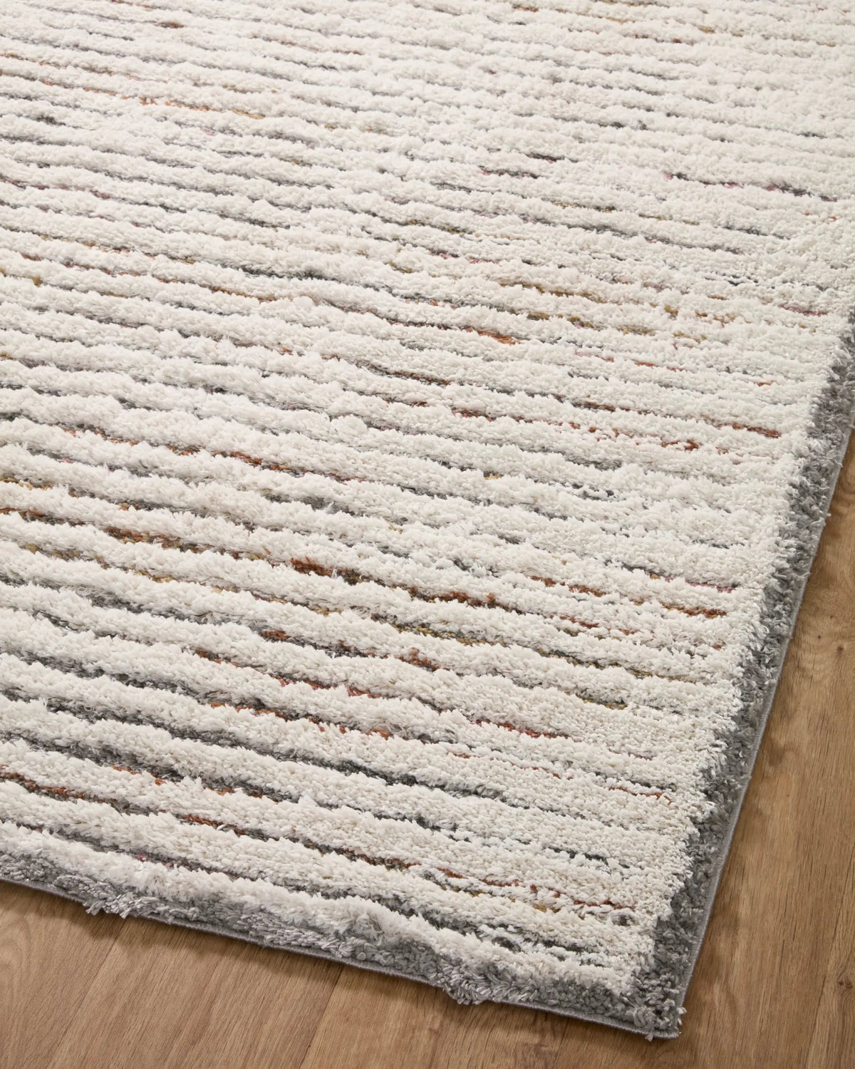 Levitt Shag LEV-01 Ivory / Multi Area Rug by Loloi