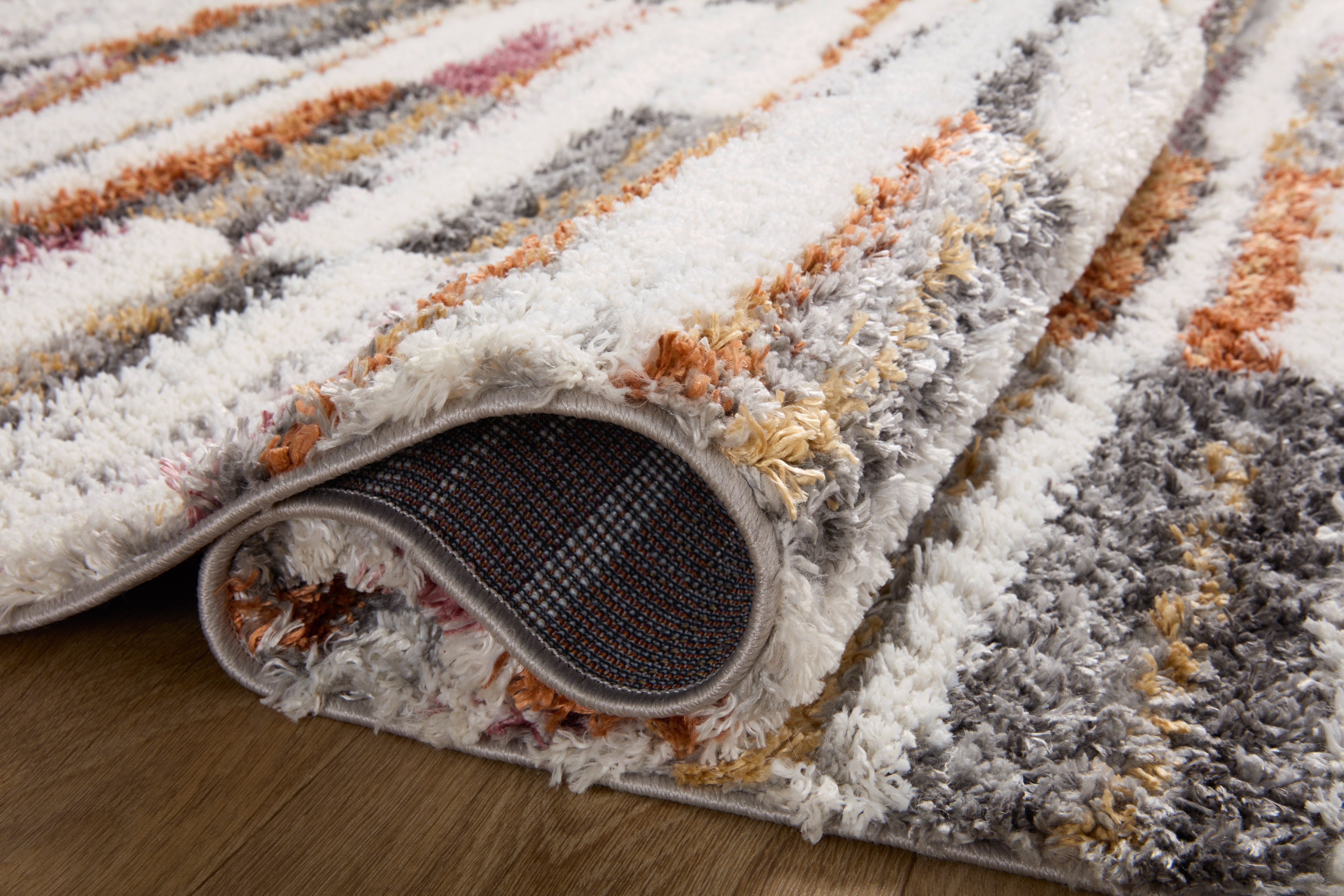 Loloi Levitt Shag LEV-03 Ivory / Sunset Area Rug