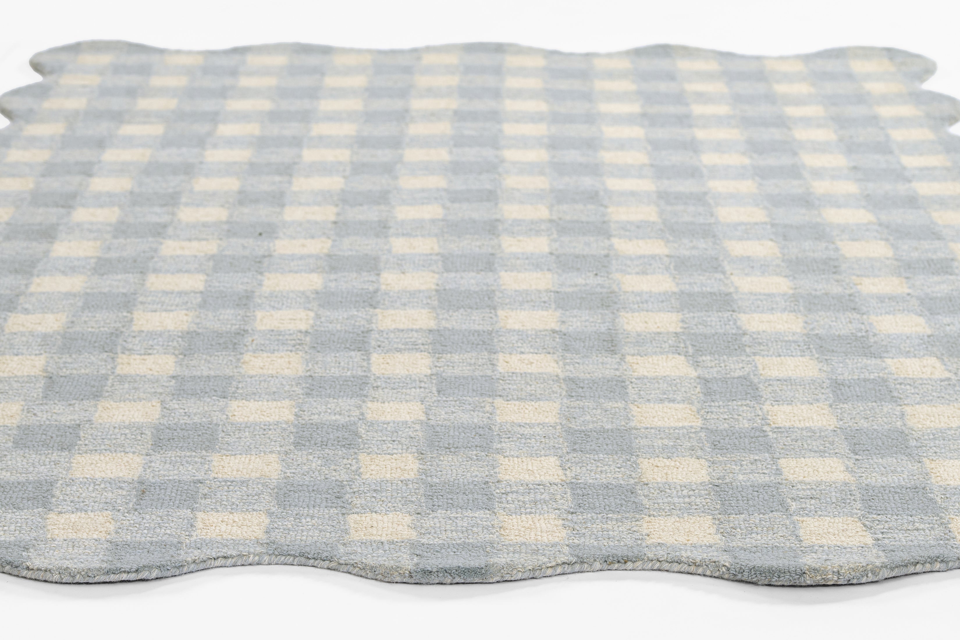 Lily LIY-1 Blue Area Rug, hand-tufted 100% wool with whimsical playful patterns