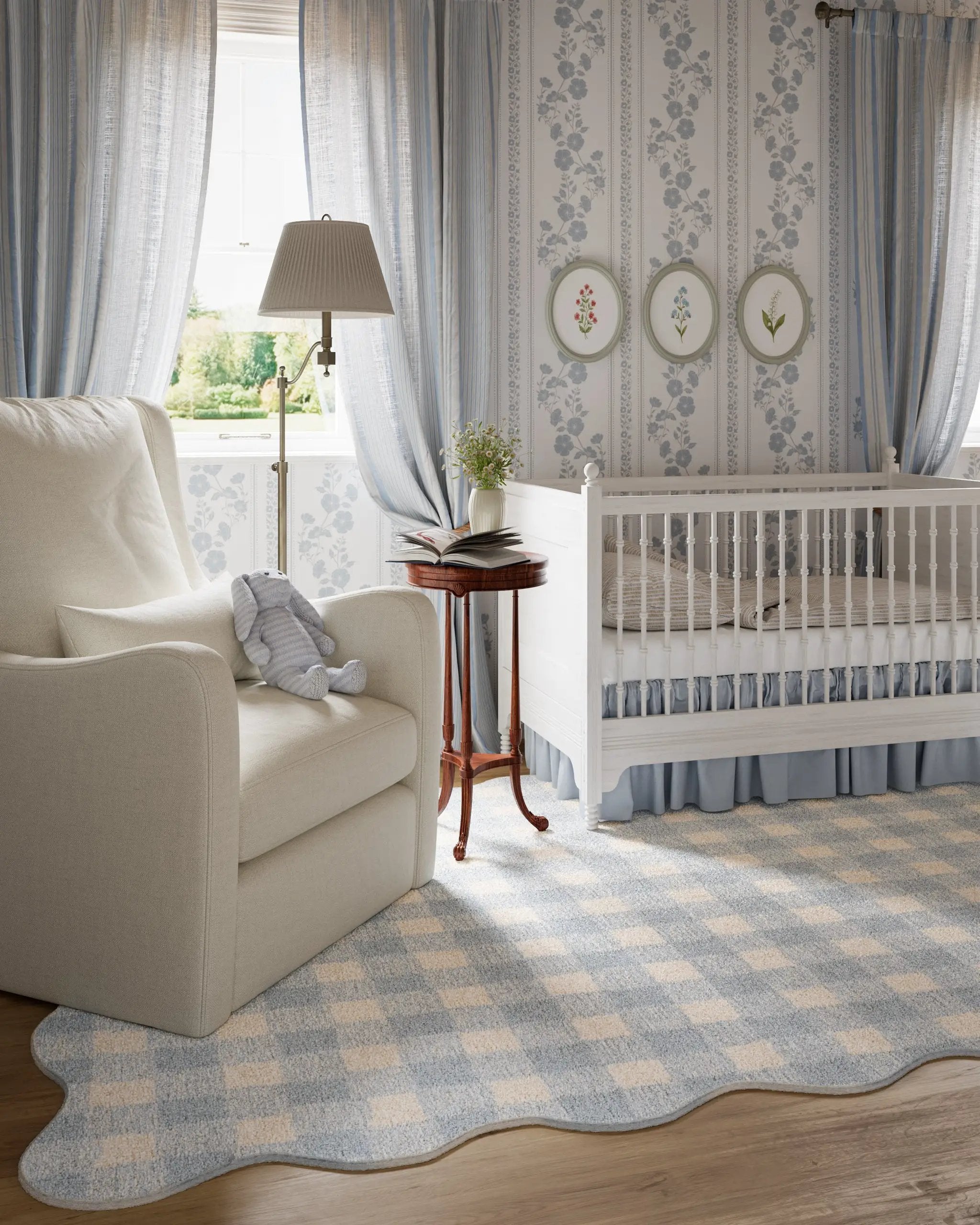 Lily LIY-1 Blue Area Rug by Momeni