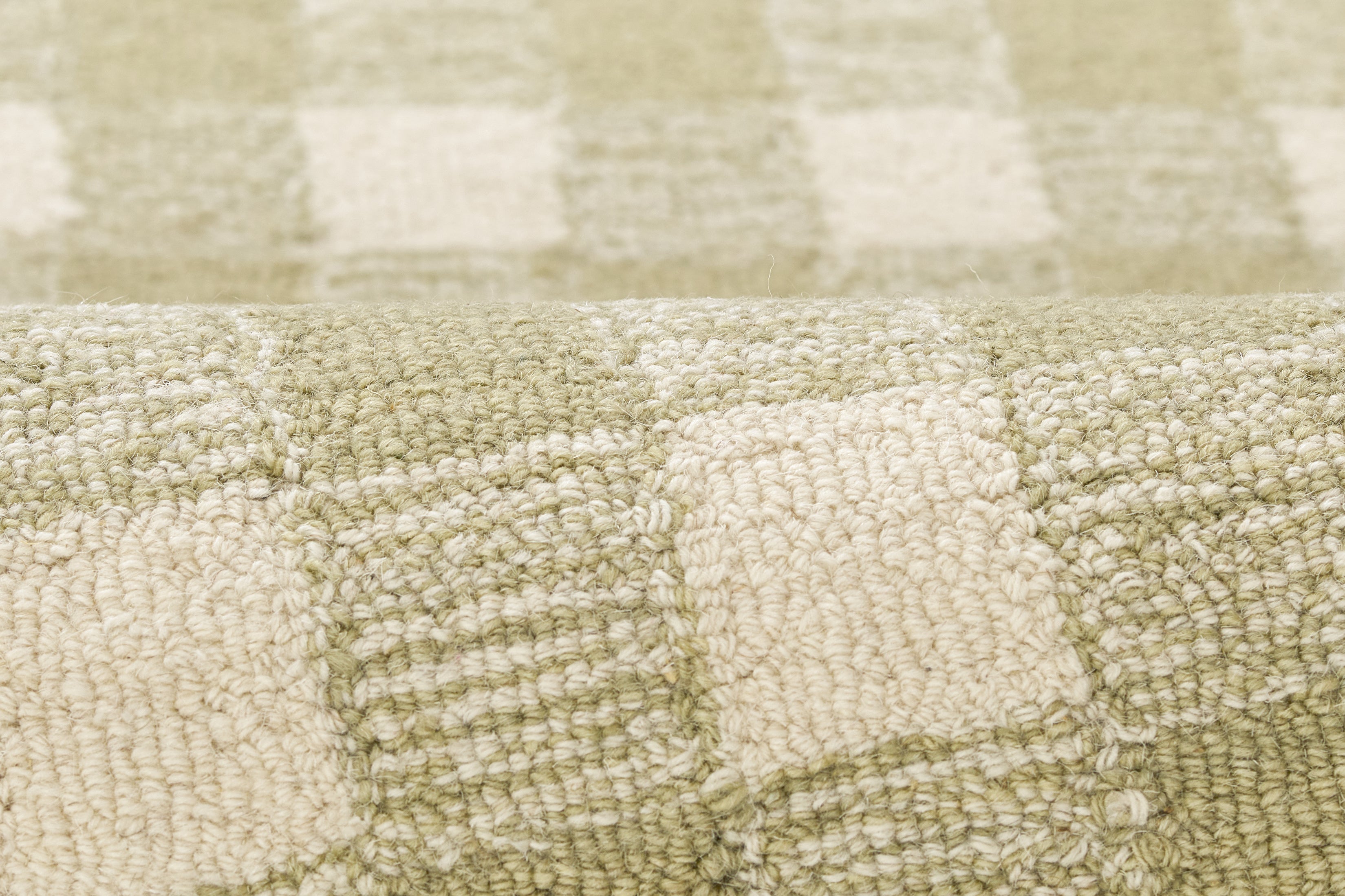 Lily LIY-1 Green Area Rug, soft pastel wool rug hand-tufted in India