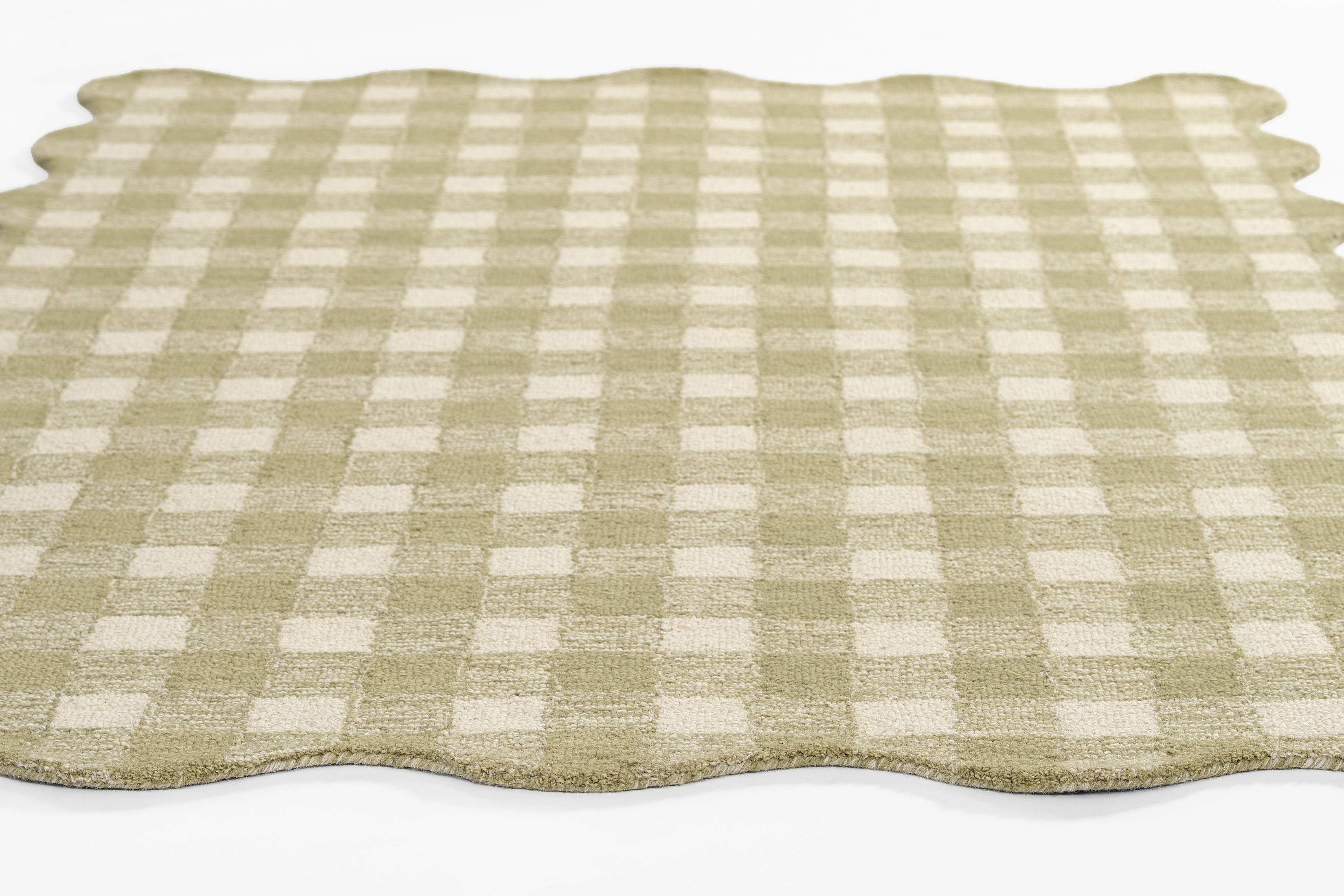 Lily LIY-1 Green Area Rug, soft pastel wool rug hand-tufted in India