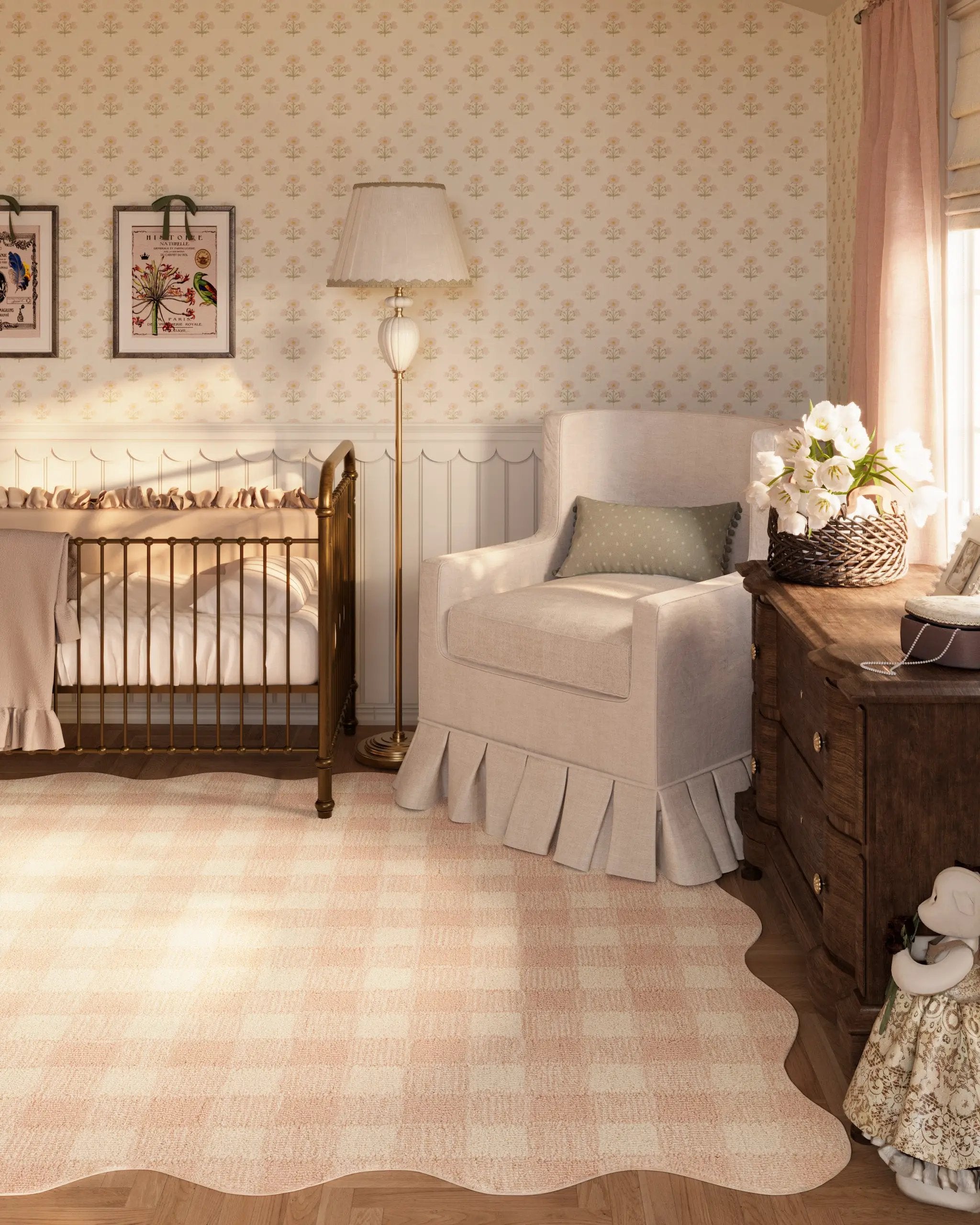 Lily LIY-1 Pink Area Rug by Momeni