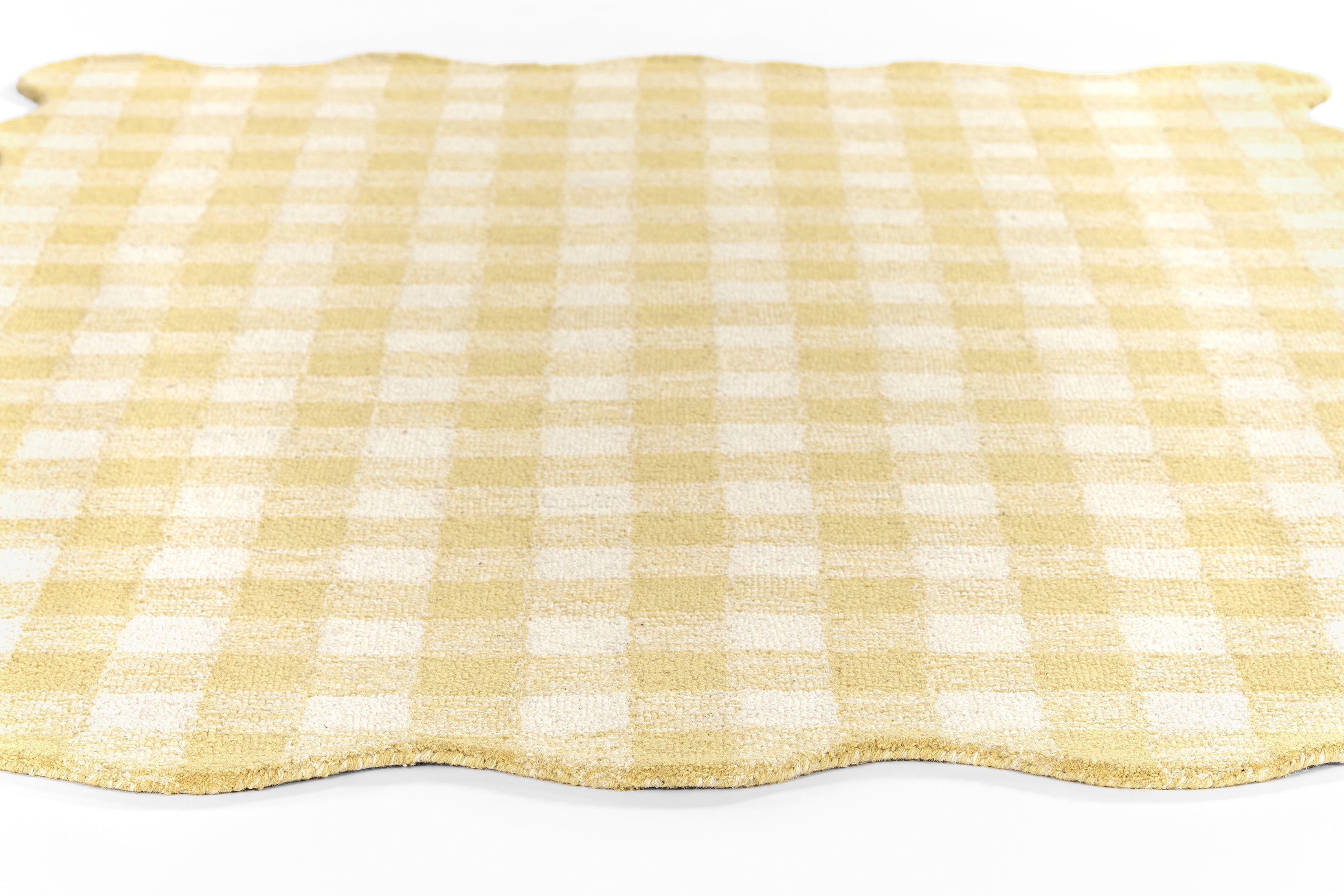 Lily LIY-1 Yellow Area Rug, cheerful hand-tufted wool with whimsical patterns