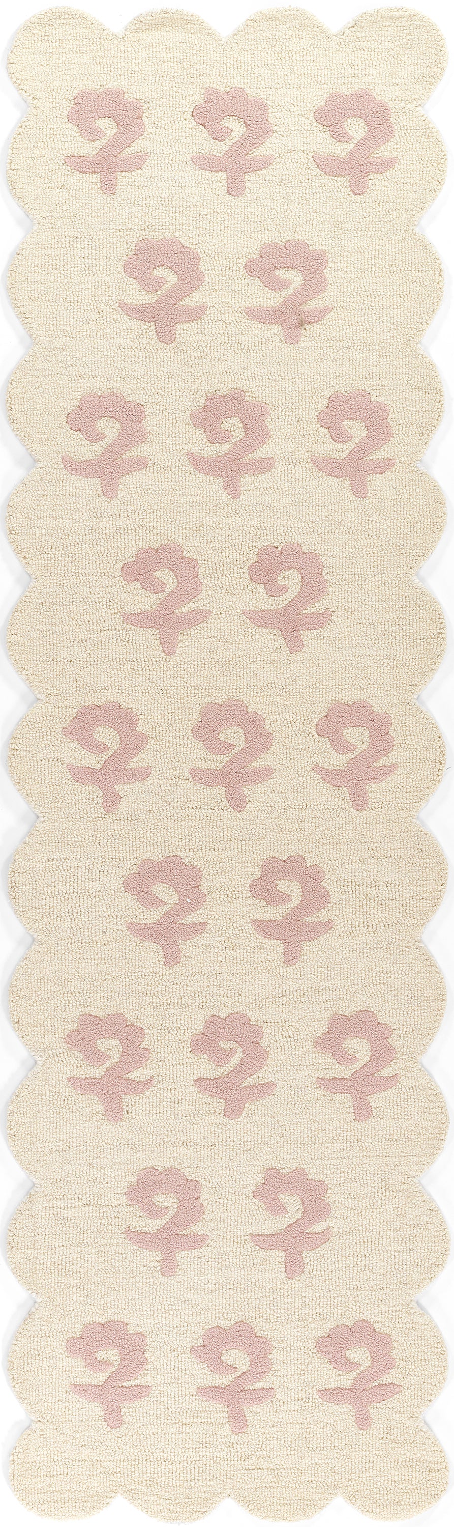 Lily LIY-2 Pink Area Rug, soft pink hand-tufted wool with cottage-style charm