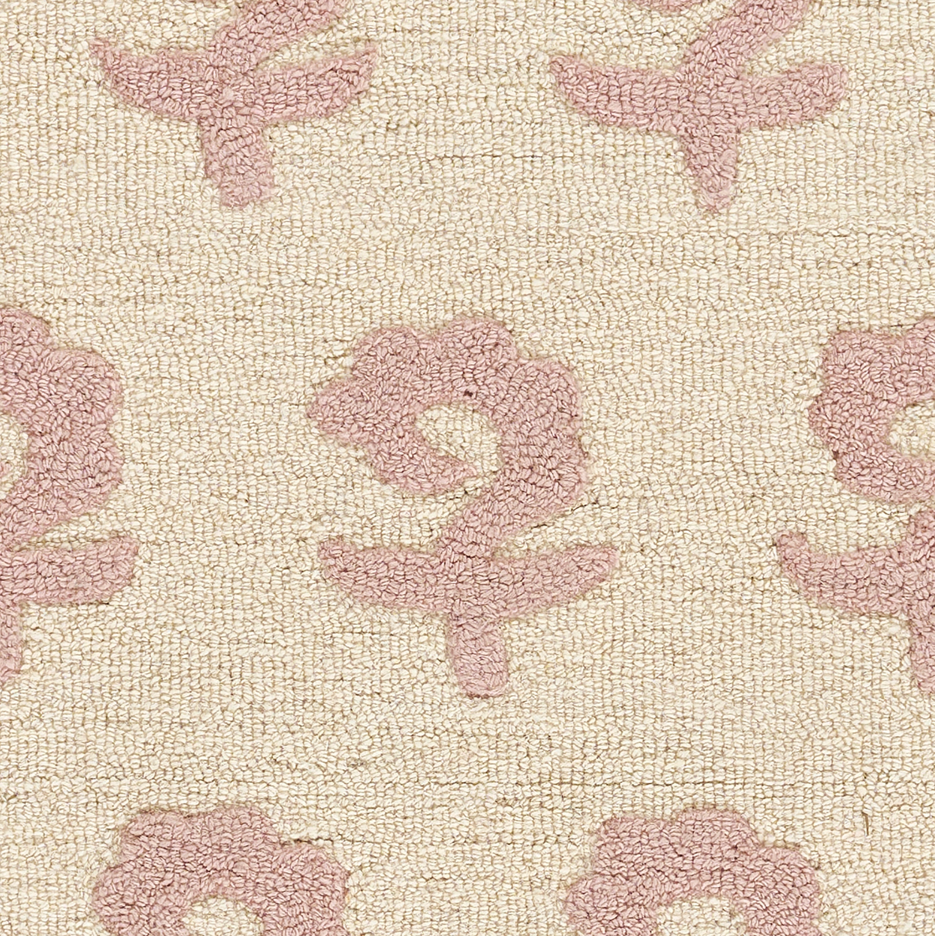 Lily LIY-2 Pink Area Rug, soft pink hand-tufted wool with cottage-style charm